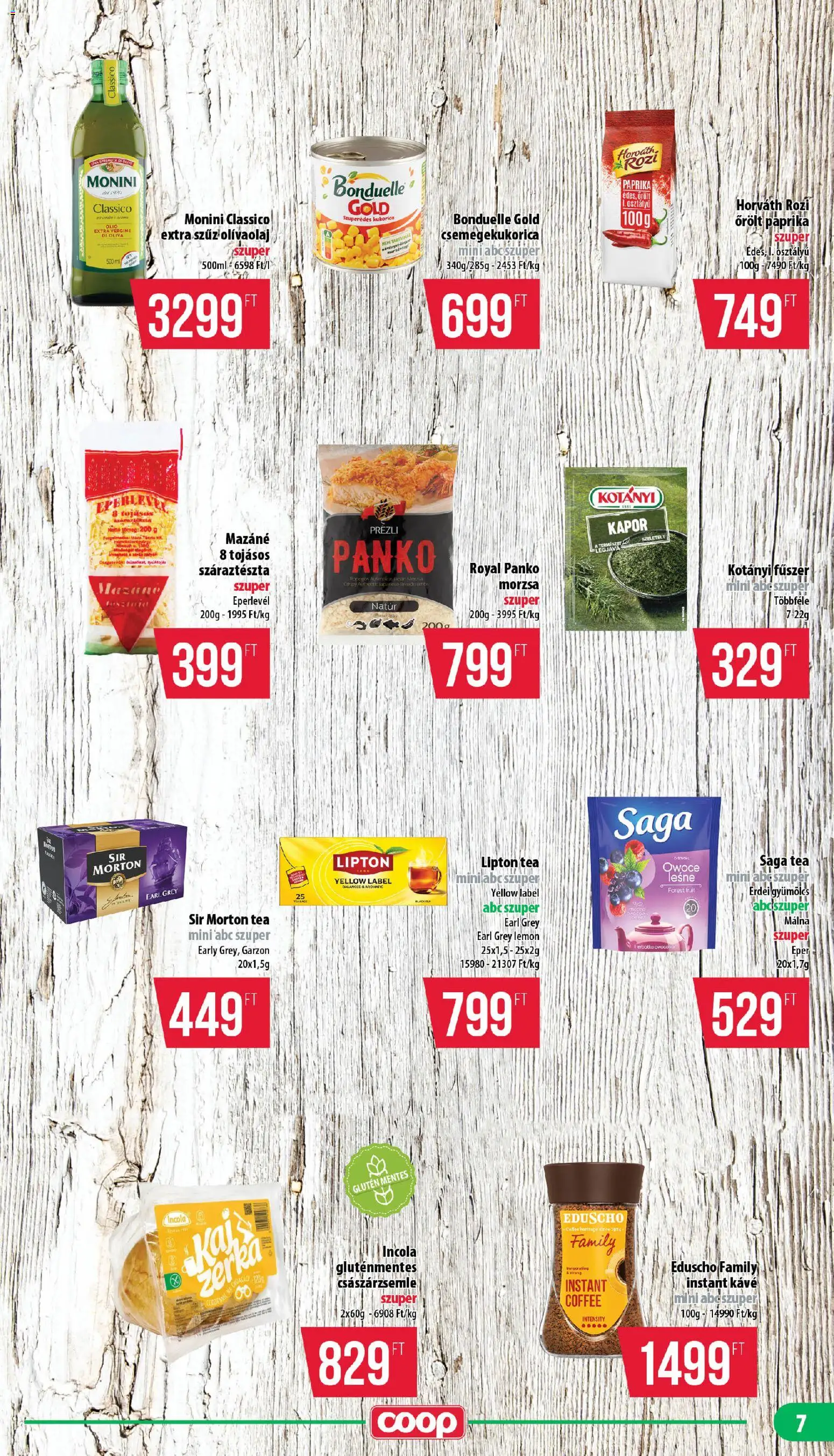 COOP akciós ujság - amely érvényes a következő dátumtól: 2026.09.17. | Oldal: 7 | Termékek: Kapor, Csemegekukorica, Earl Grey, Tea