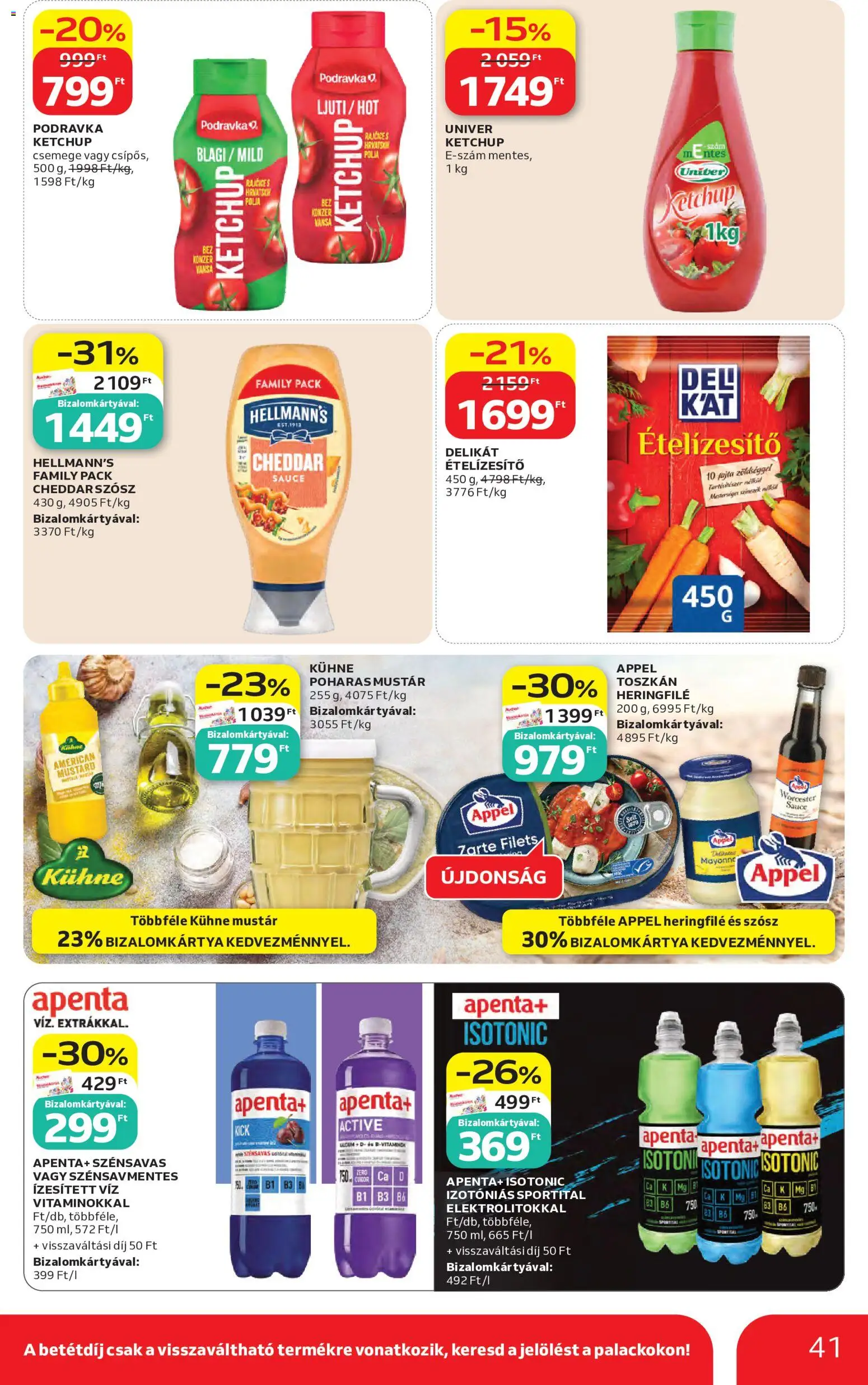 Auchan akciós ujság - amely érvényes a következő dátumtól: 07.05.2026 | Oldal: 41 | Termékek: Ketchup, Ételízesítő, Mustár, Szósz