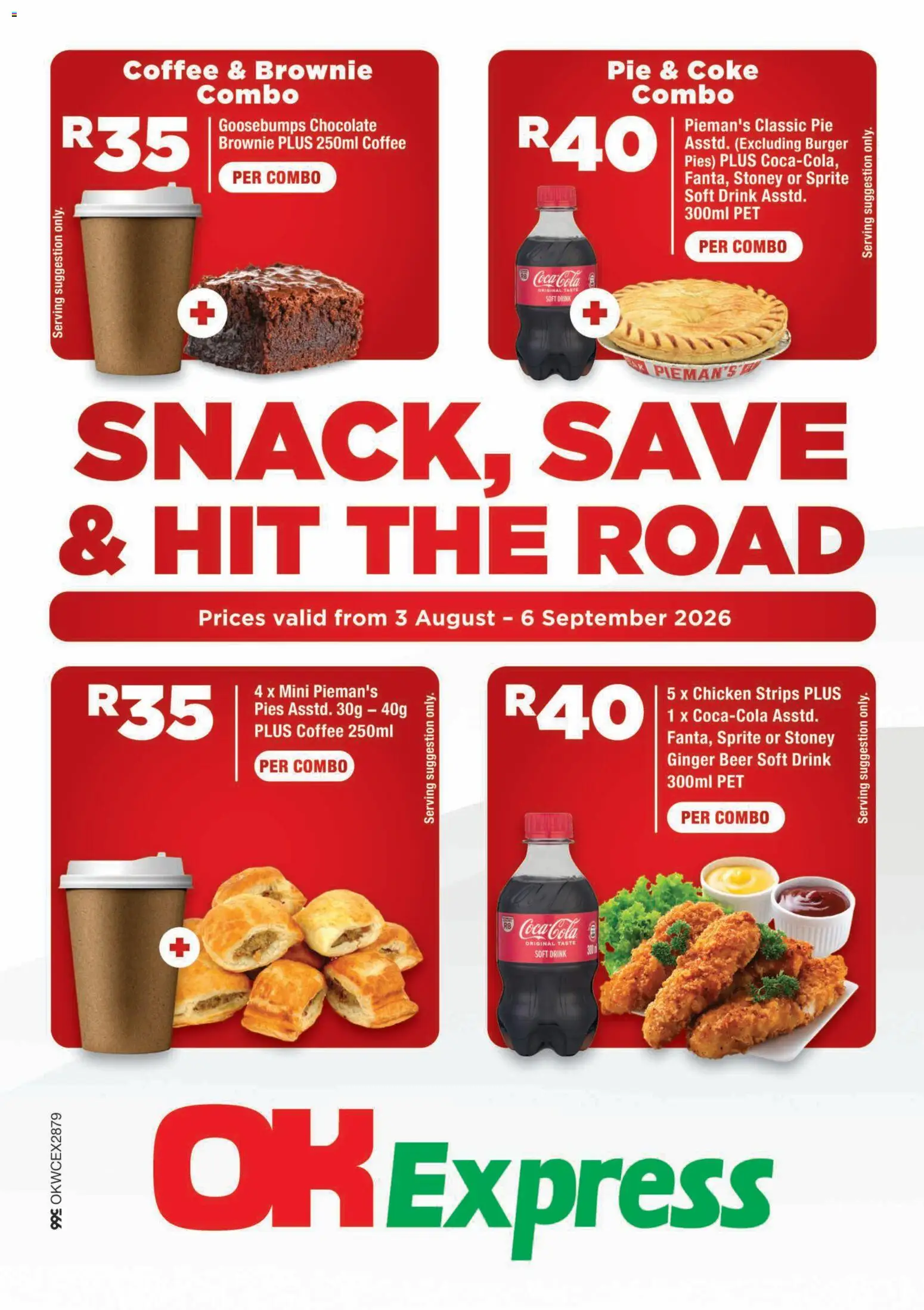New OK Foods catalogue – valid from 03/08/2026 | Page: 1 | Products: Chocolate, Beer, Chicken, Sprite