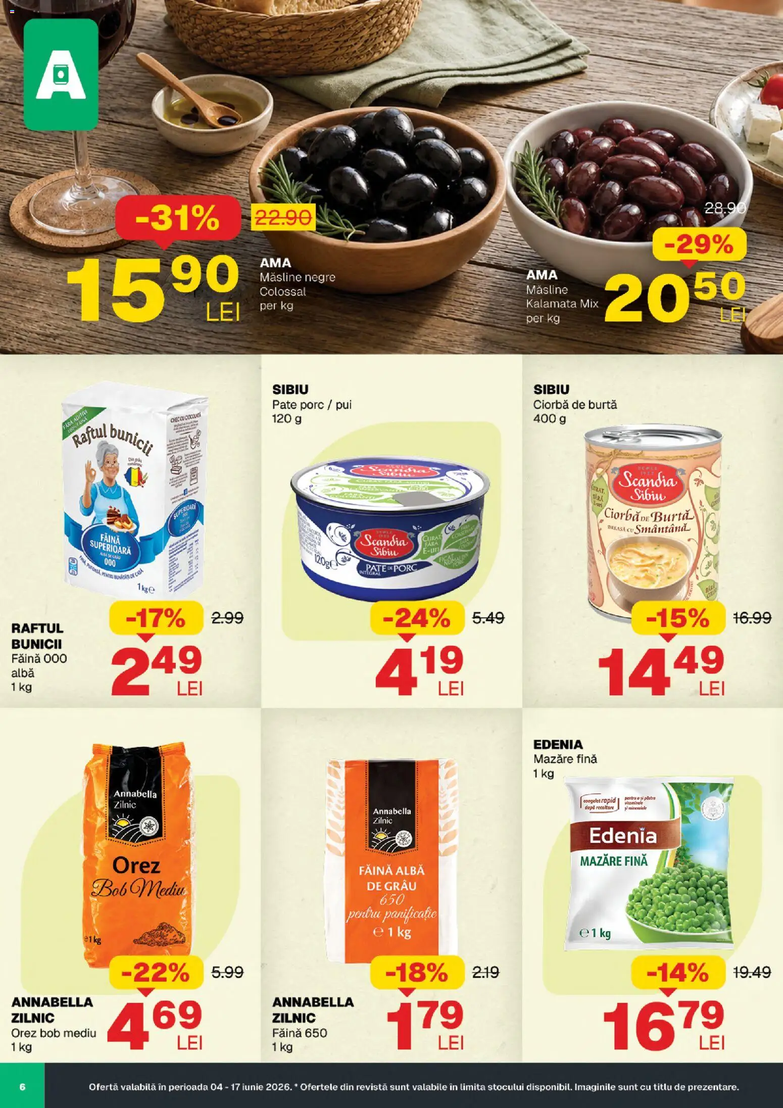 Noul catalog Annabella – valabil de la 04.06.2026 | Pagină: 6 | Produse: Hijyenik ped, Măsline, Făină, Orez