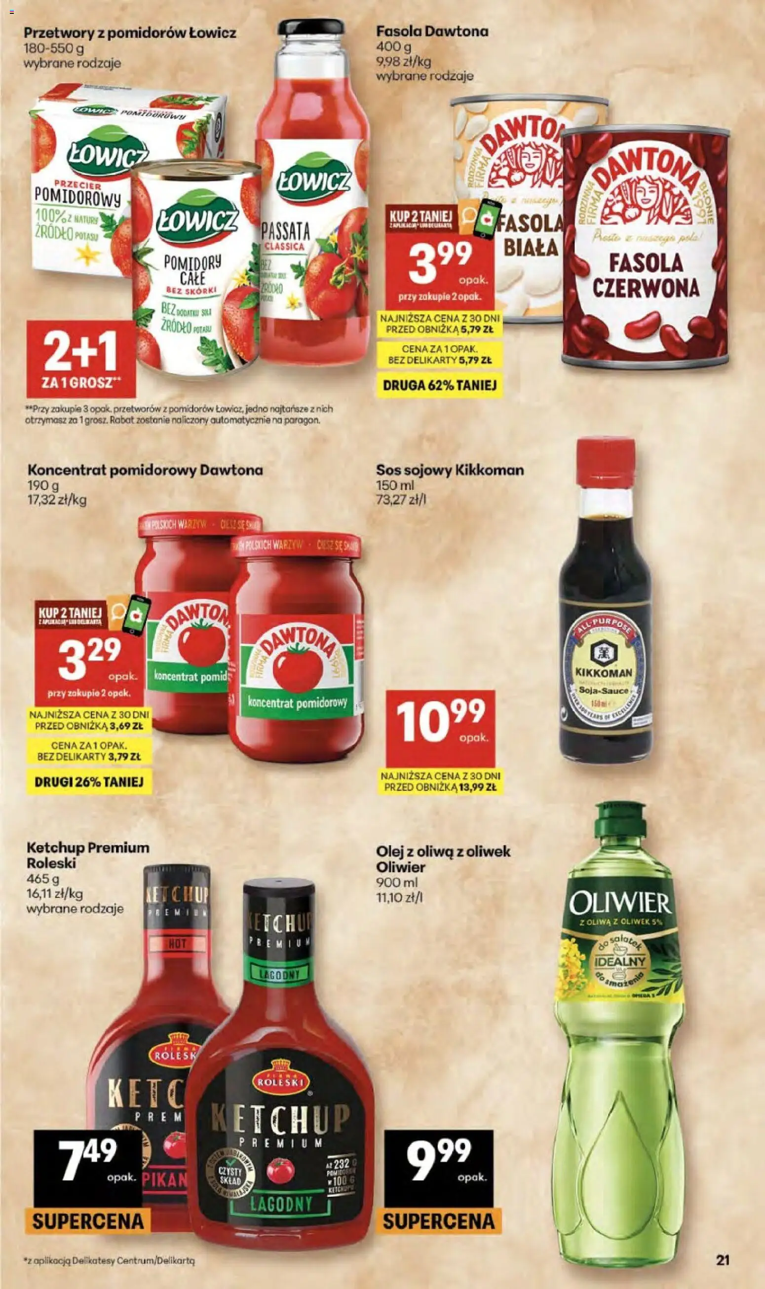 Delikatesy Centrum gazetka od 14.05.2026 | Strona: 21 | Produkty: Koncentrat pomidorowy, Delikatesy, Sos sojowy, Sos
