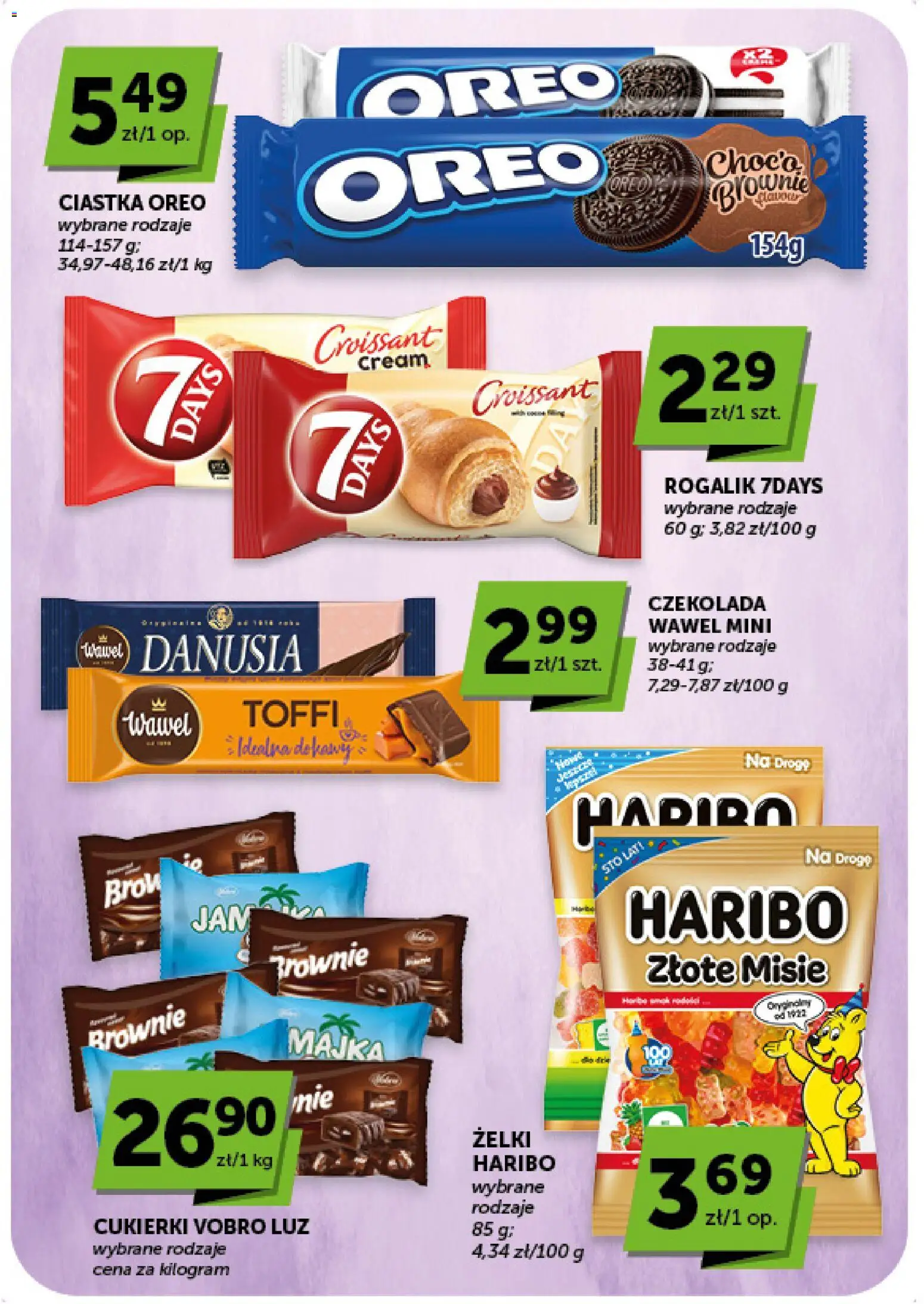Groszek gazetka - Minimarket od 09.07.2026 | Strona: 18 | Produkty: Ciastka Oreo, Czekolada, Brownie, Ciastka