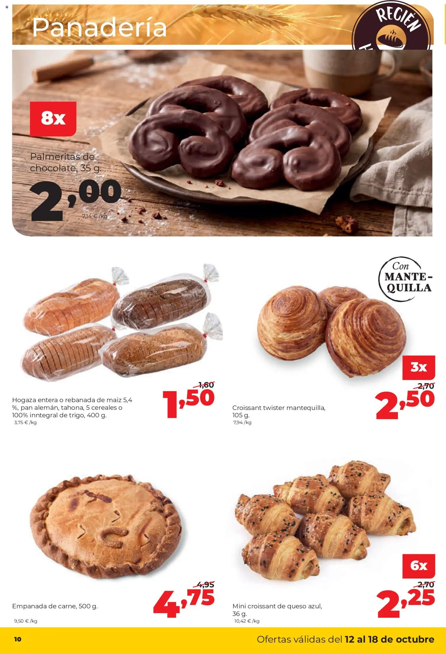 Alimerka folleto Castilla y León │ válido desde el 12/10/2026 | Página: 12 | Productos: Queso, Croissant, Cereales, Panadería