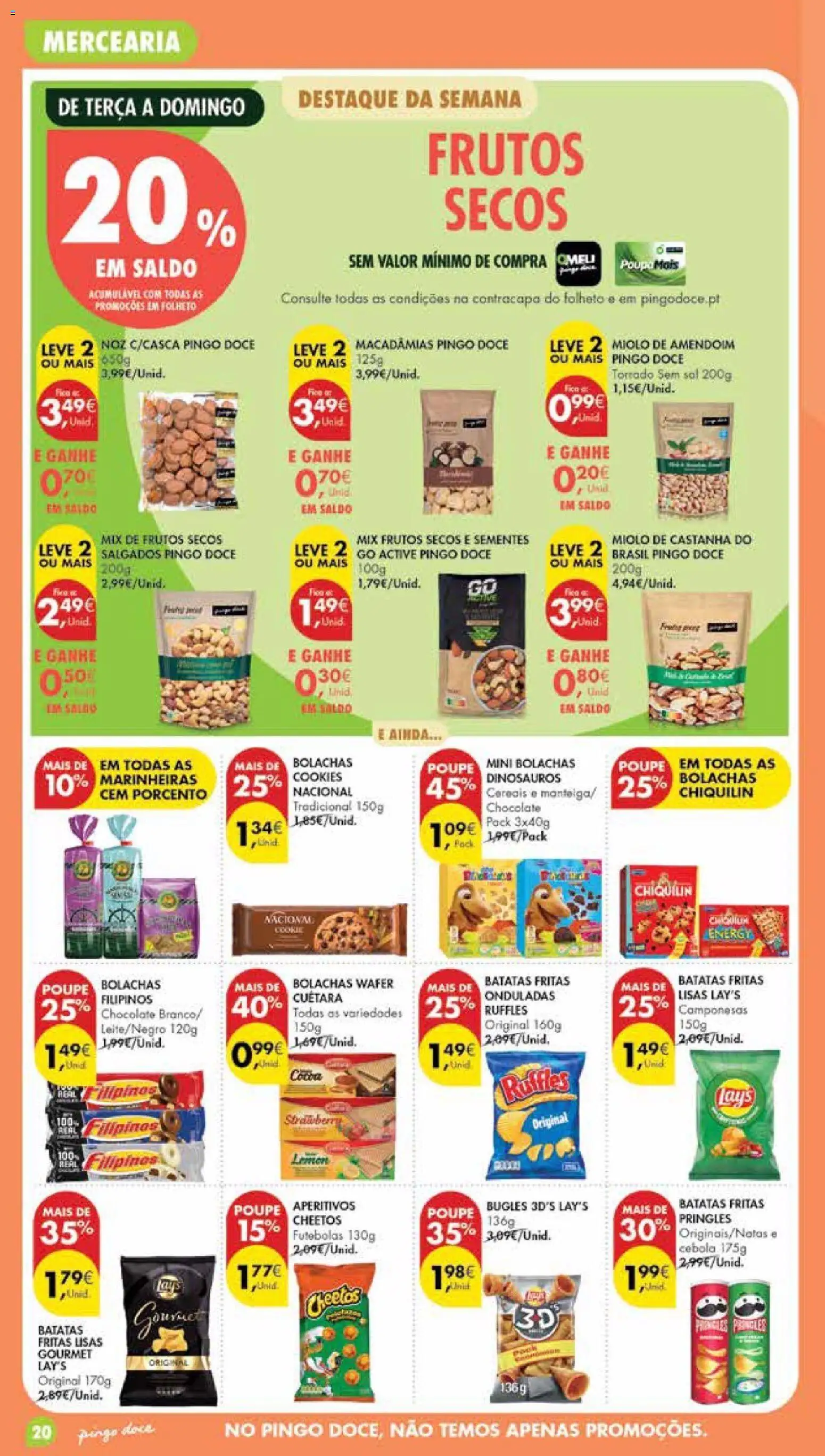 Pingo Doce Poupe Esta Semana Madeira │ válido de 18/08/2026 | Página: 20 | Produtos: Batatas, Bolachas, Frutos secos, Batatas fritas