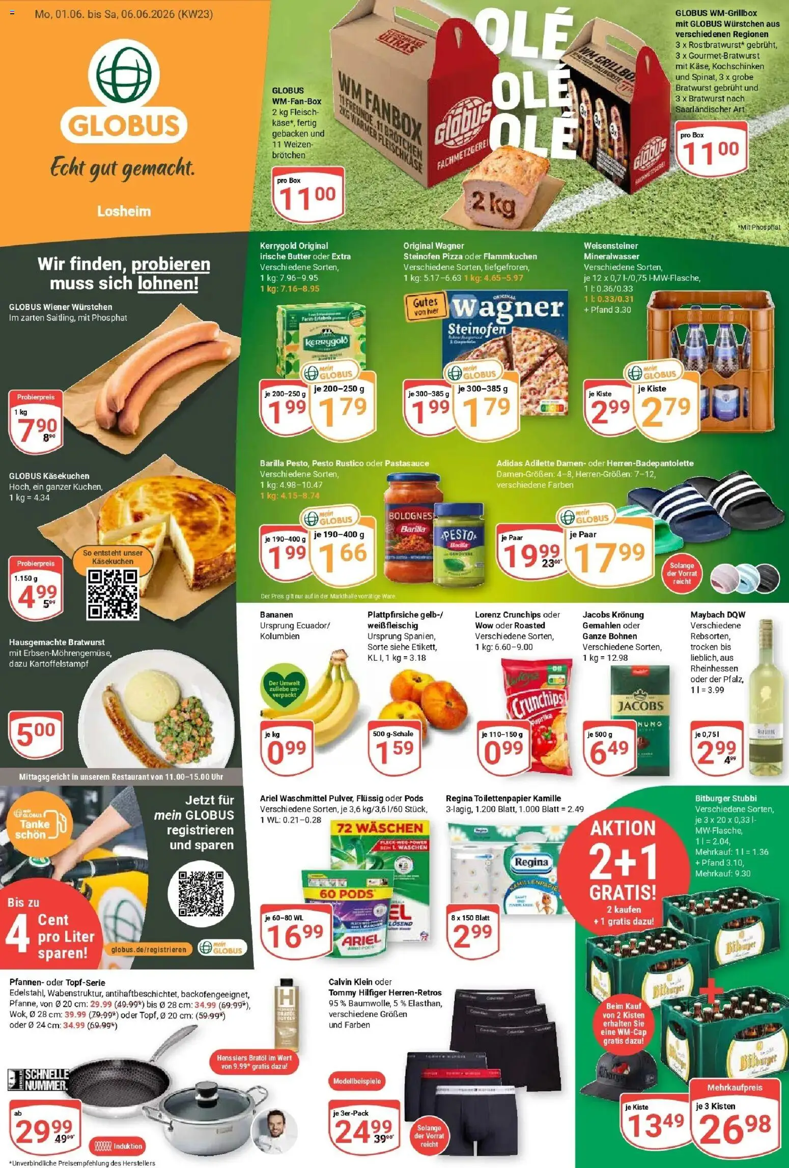 Globus Prospekt Losheim Am See – gültig ab 01.06.2026 | Seite: 1 | Produkte: Paprika, Waschmittel, Lorenz crunchips, Uhr
