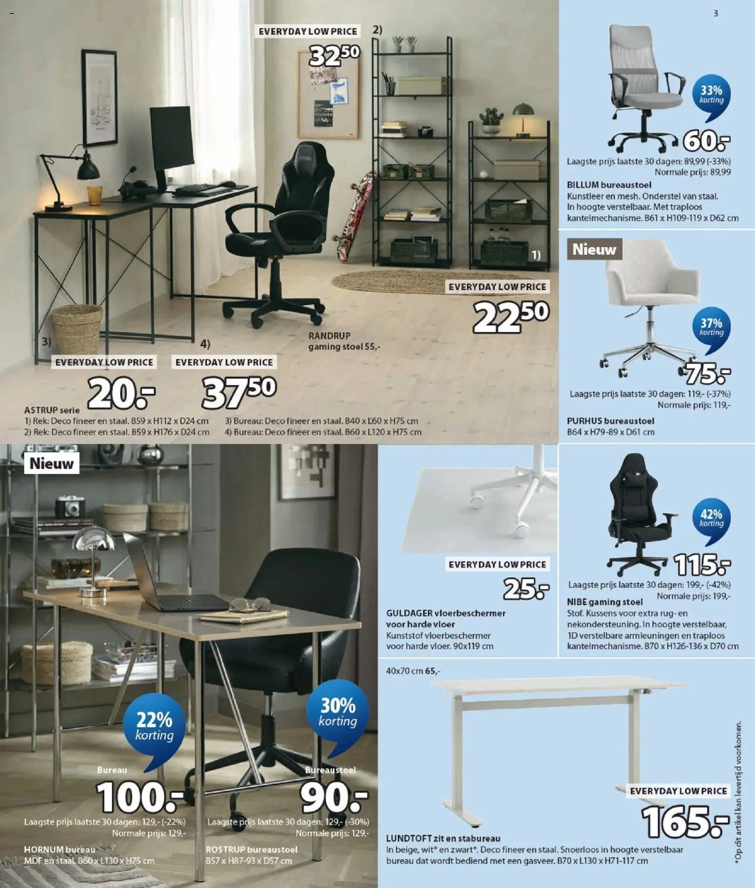{H1} | Pagina: 3 | Producten: Bureaustoel, Stoel, Bureau, Kan