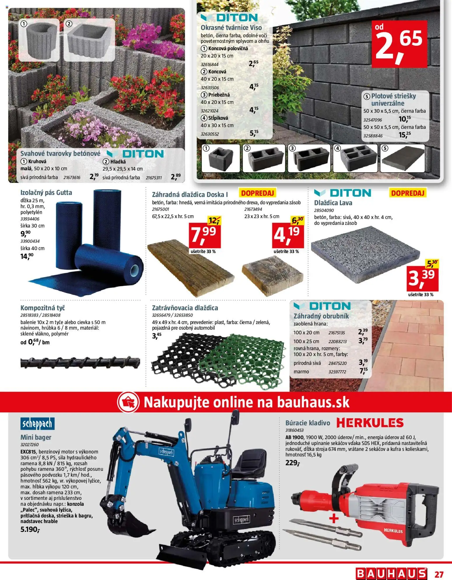 Nové Bauhaus akcie – leták je platný od 04.05.2026 | Strana: 27 | Produkty: Pás