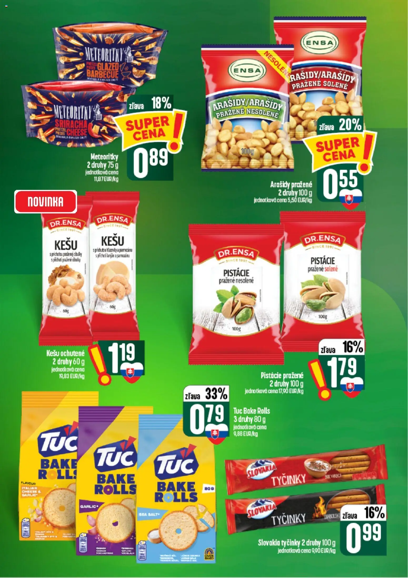 Nové COOP Jednota akcie – leták je platný od 26.08.2026 | Strana: 46 | Produkty: Kešu, Arašidy, Pistácie