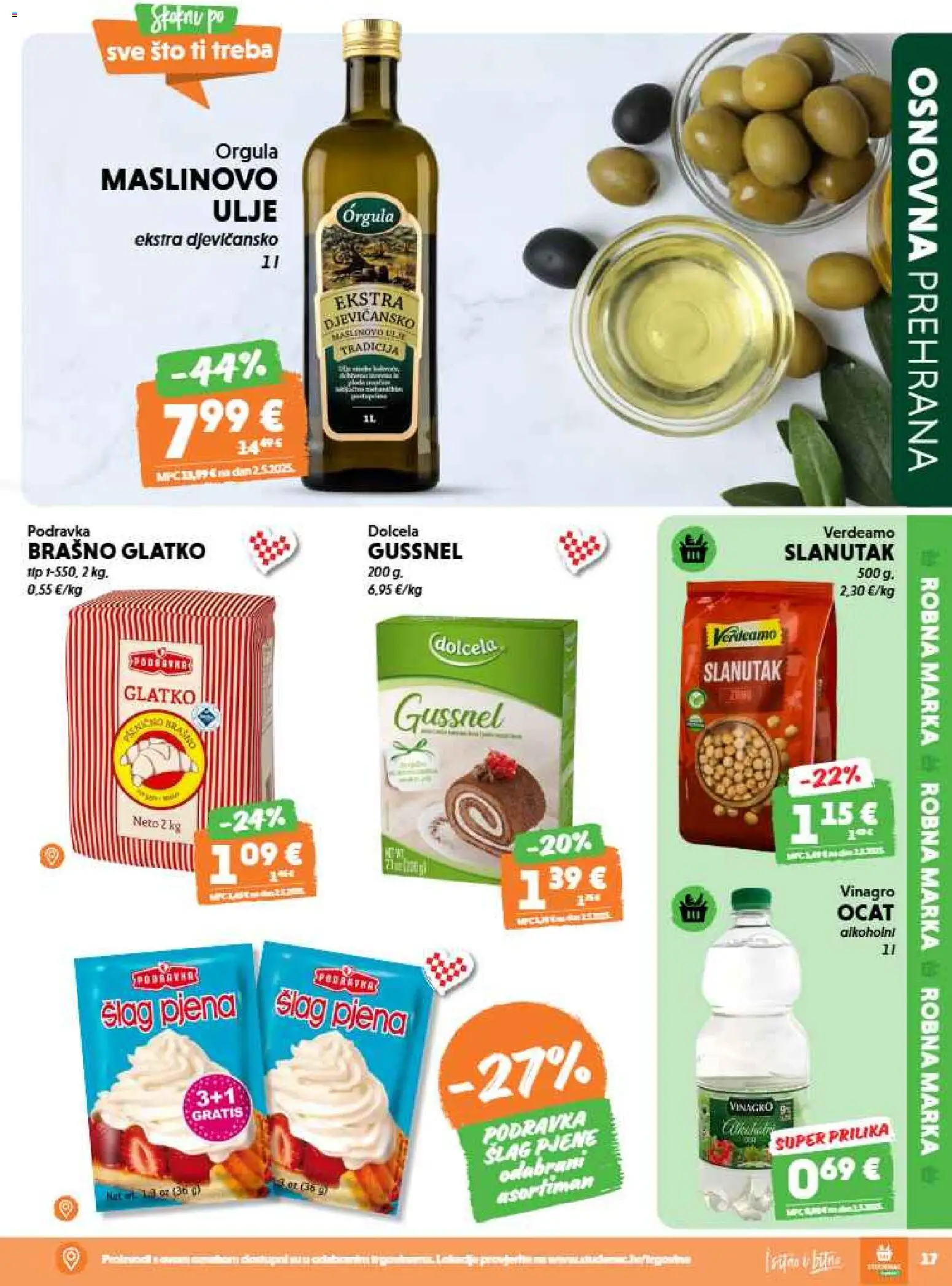 Studenac katalog | vrijedi od 20.05.2026 | Stranica: 17 | Proizvodi: Ulje, Maslinovo ulje, Brašno, Slanutak