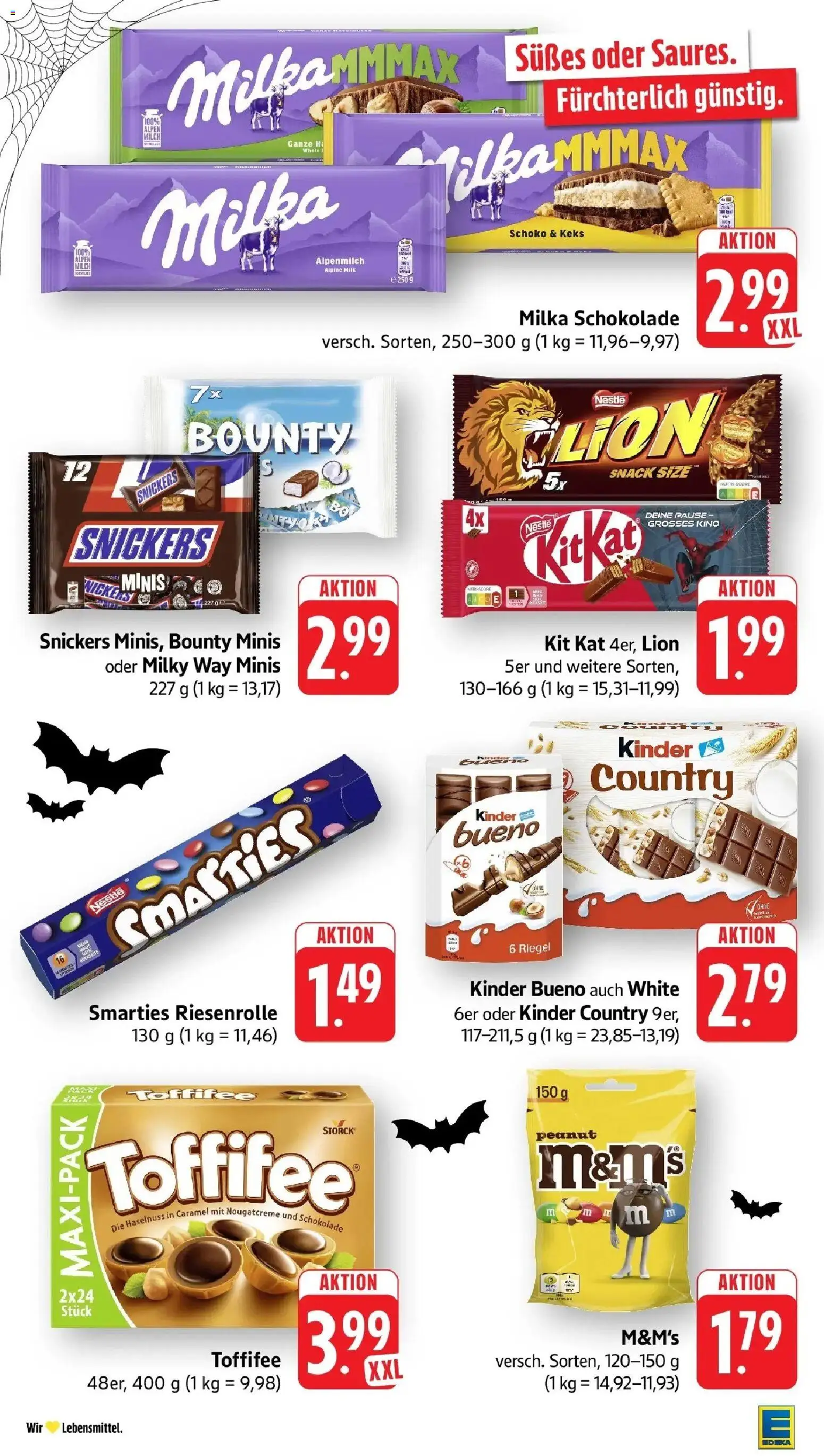 Edeka Prospekt Pfungstadt (ab 26.10.2026) » Angebote Online | Seite: 24 | Produkte: Kinder bueno, Milka, Snickers, Toffifee