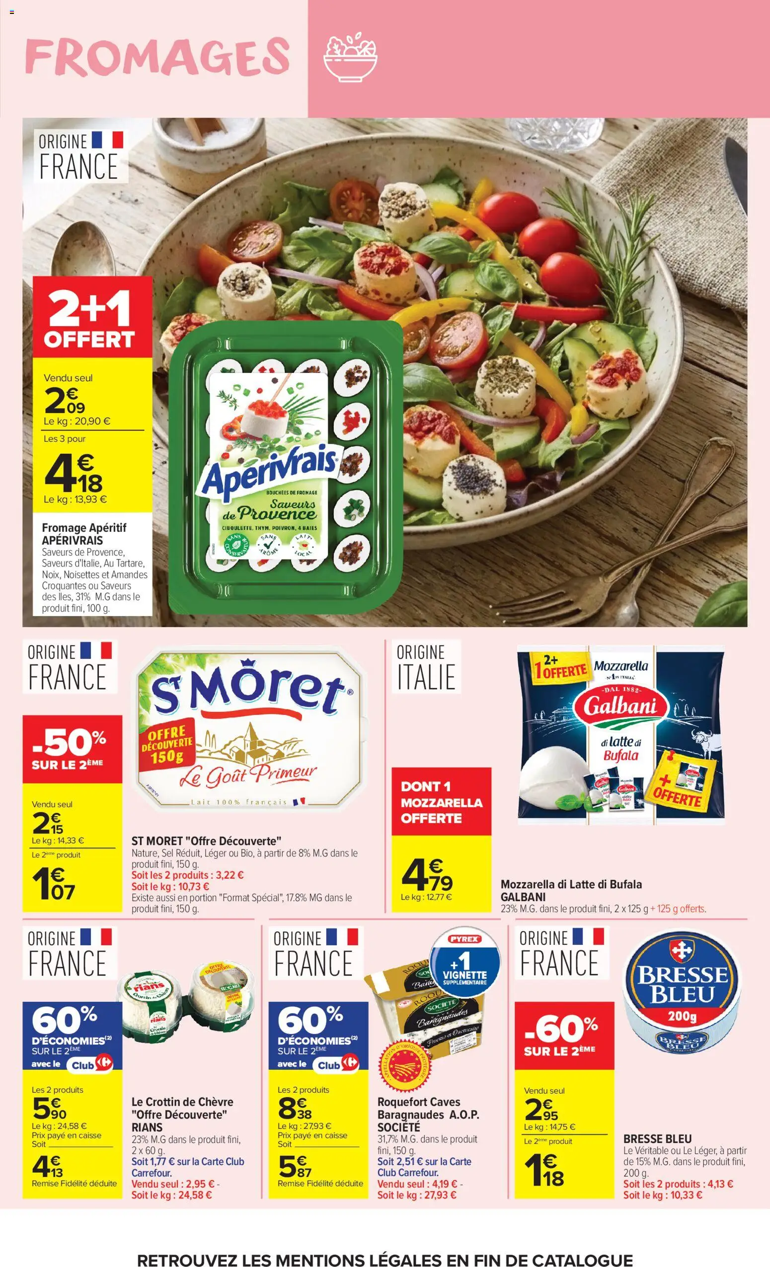 {H1} | Page: 9 | Produits: Noisettes, Mozzarella, Sel, Lait