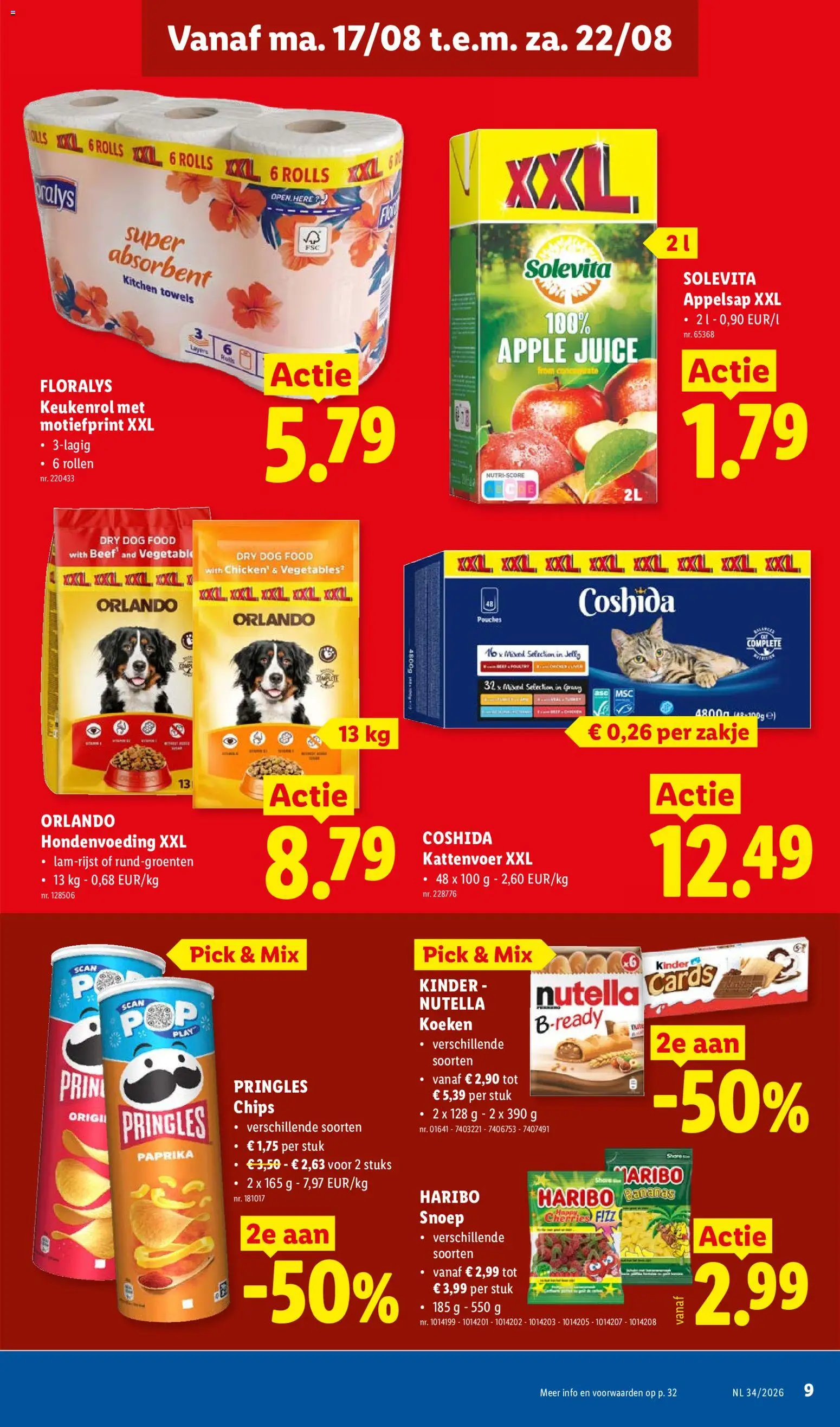 {H1} | Pagina: 9 | Producten: Kattenvoer, Chips, Paprika, Pringles