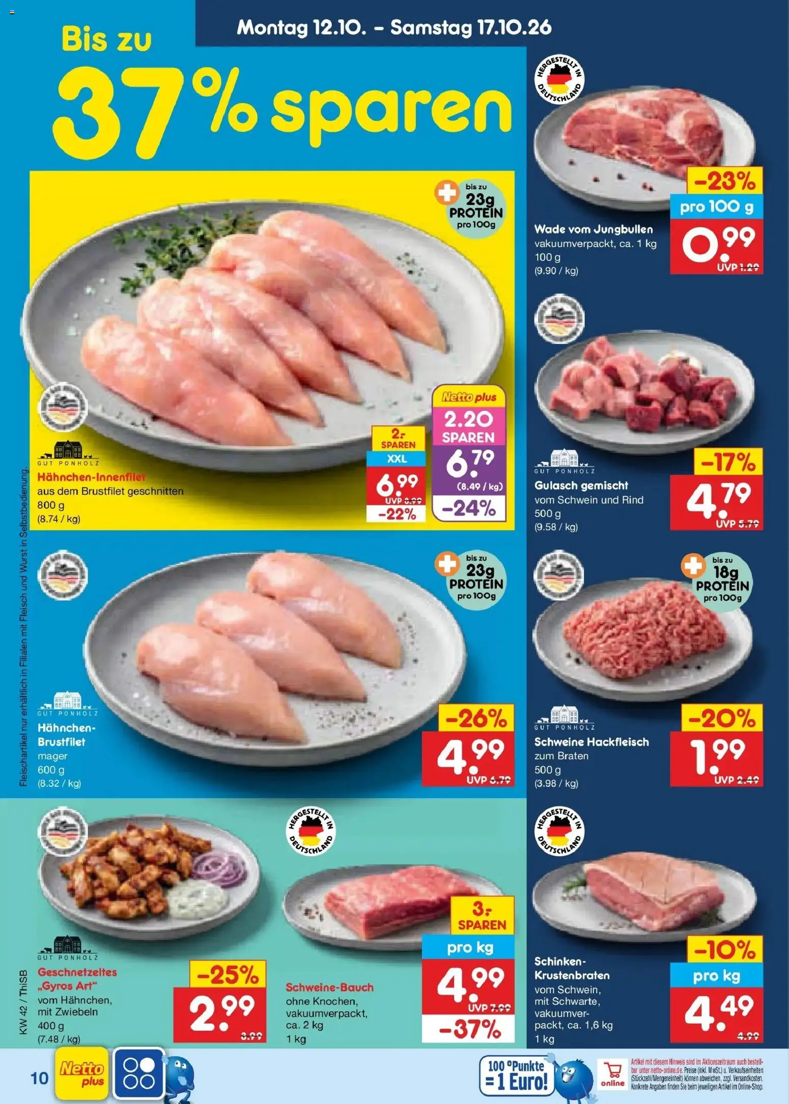 Netto Marken-Discount Prospekt Pirna – gültig ab 12.10.2026 | Seite: 12 | Produkte: Zwiebeln, Gulasch, Wurst, Fleisch