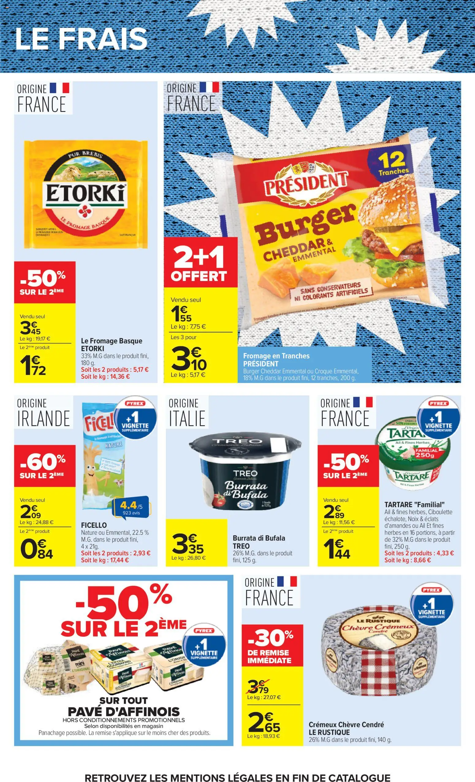 {H1} | Page: 59 | Produits: Ail, Emmental, Burrata, Cheddar