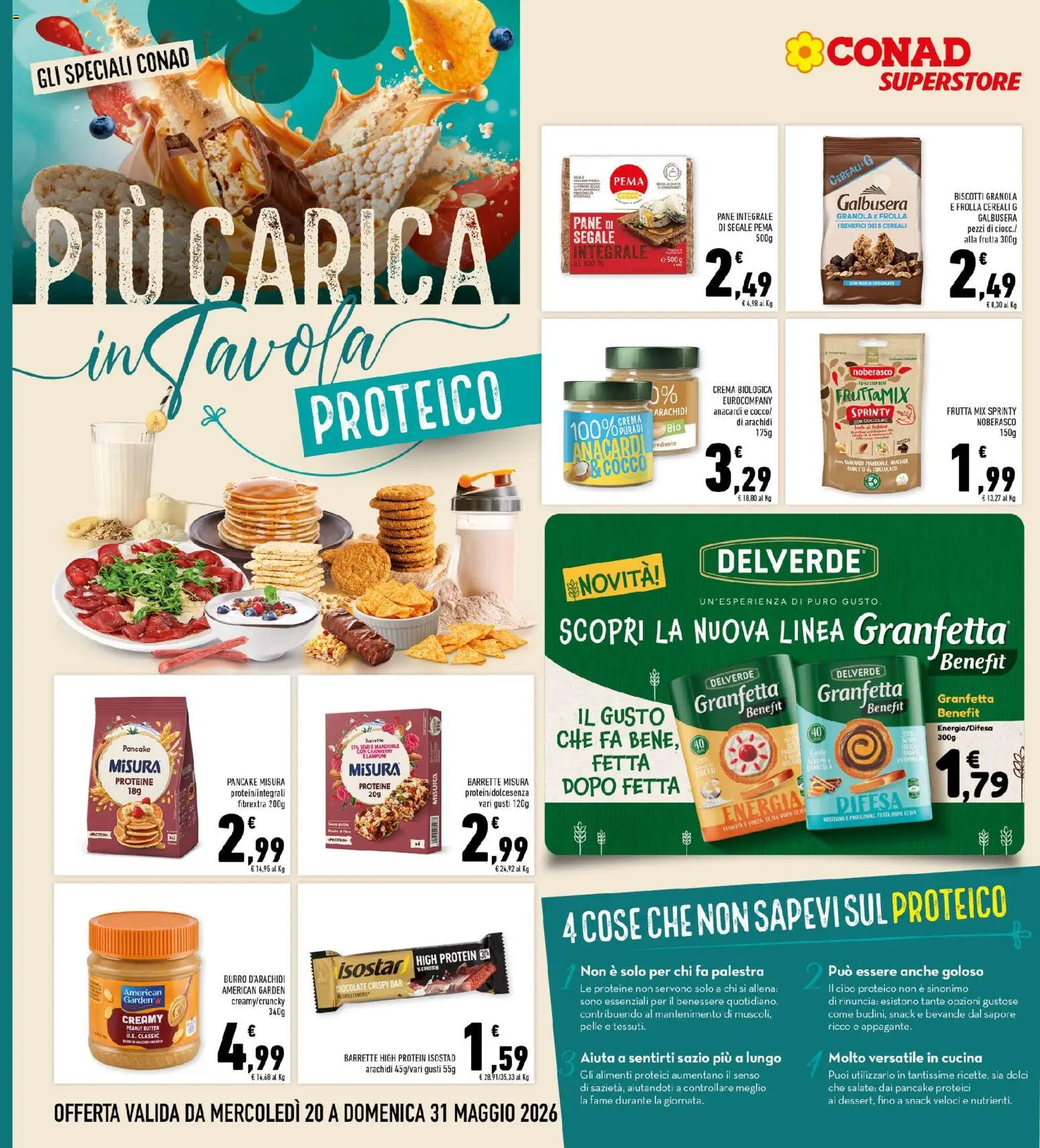 Volantino Conad del 20.05.2026 | Pagina: 12 | Prodotti: Pane, Burro, Anacardi, Arachidi