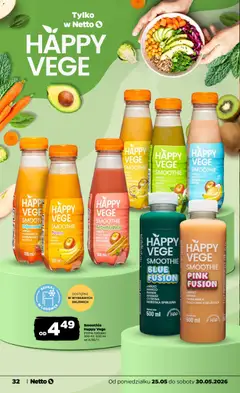 Pogląd oferty "Netto gazetka od poniedziałku spożywcza" - ważna od 25.05.2026 | Strona: 32 | Produkty: Cytryna, Smoothie, Kukurydza, Kiwi