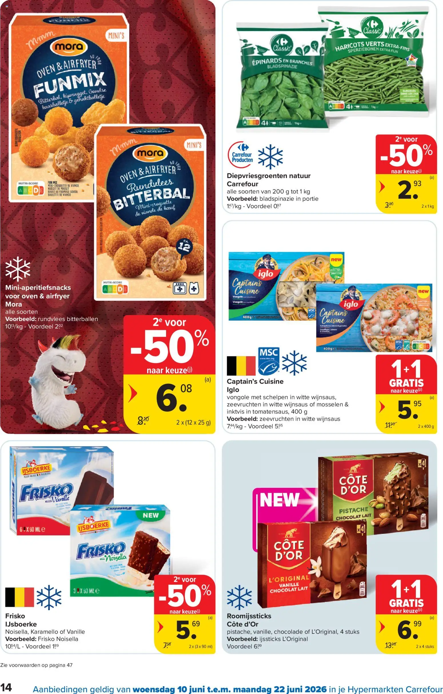 {H1} | Pagina: 14 | Producten: Mosselen, Oven, Rundvlees, Chocolade