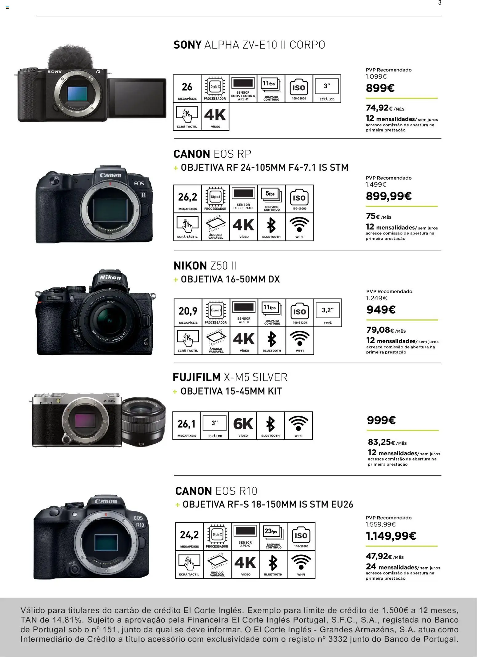 El Corte Ingles Fotografia │ válido de 14/07/2026 | Página: 3 | Produtos: Vídeo, Banco
