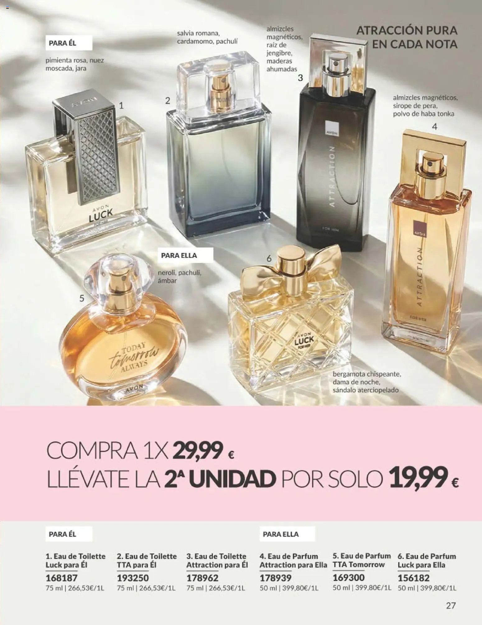 Catálogo AVON campaña 8 │ válido desde el 01/08/2026 | Página: 27 | Productos: Eau de toilette, Polvo, Eau de parfum