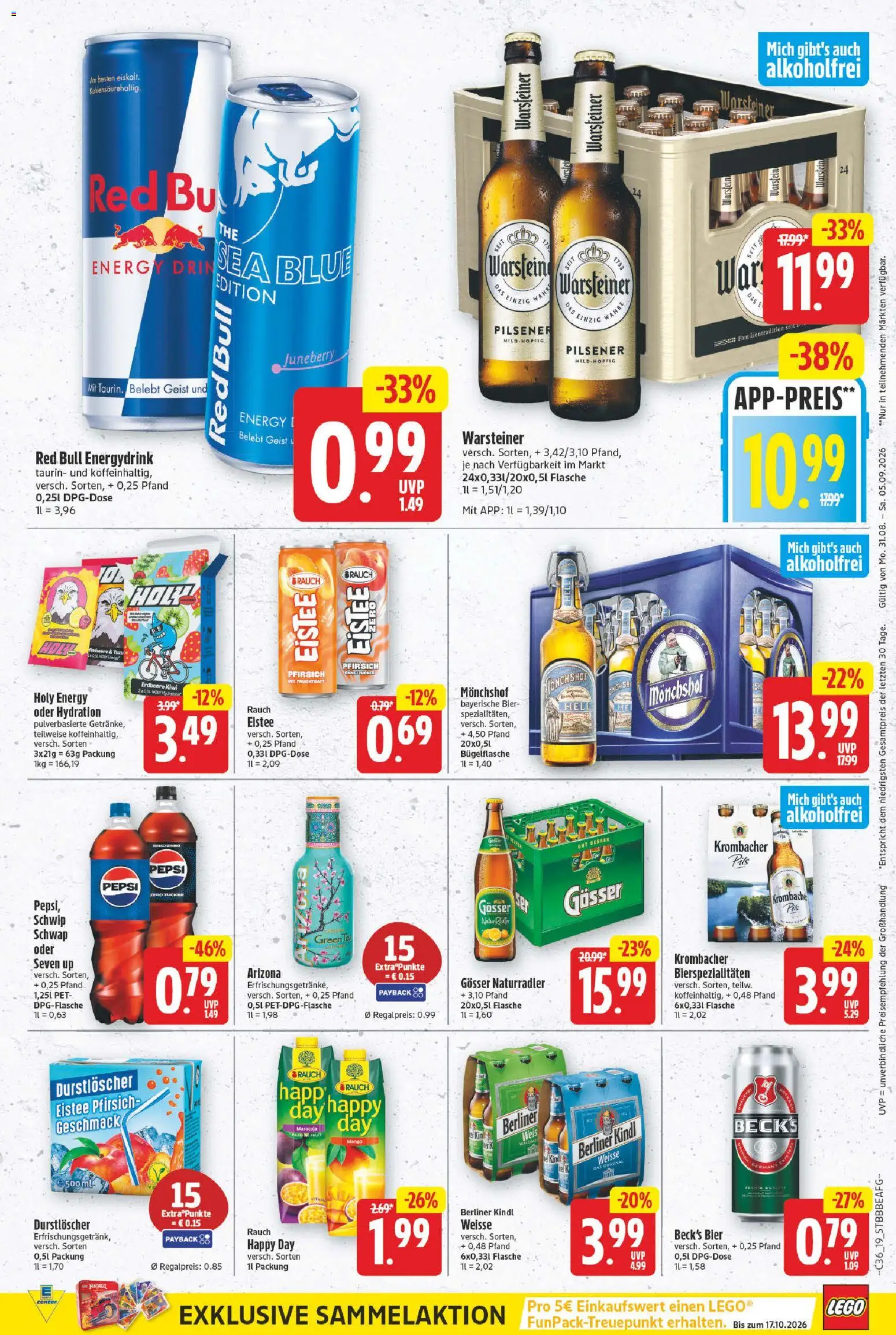E center Prospekt – gültig ab 31.08.2026 | Seite: 21 | Produkte: Durstloscher, Mango, Pfirsich, Fruchtsaft