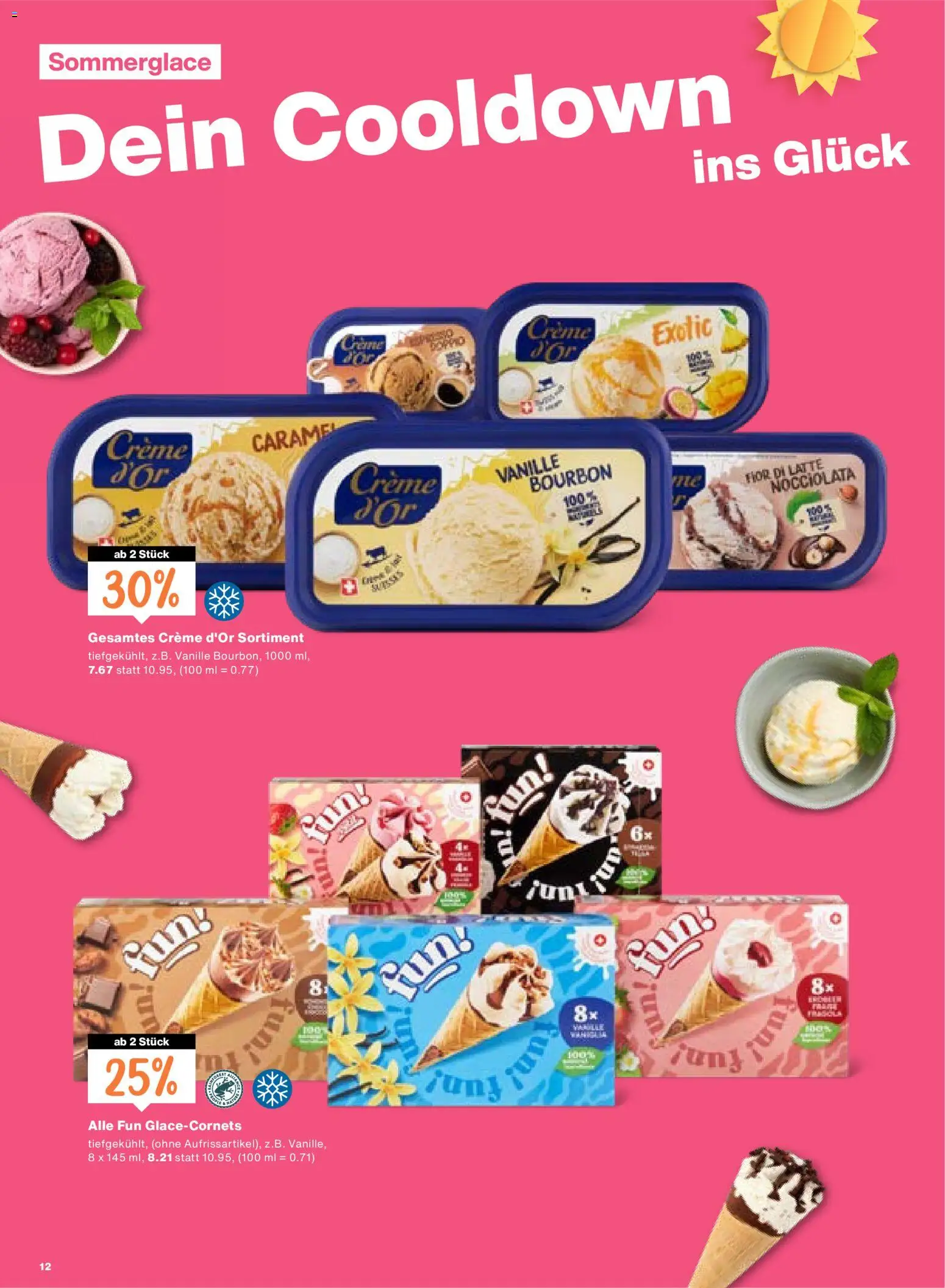Migros aktionen – gültig ab 30.07.2026 | Seite: 12 | Produkte: Vanille, Bourbon, Creme