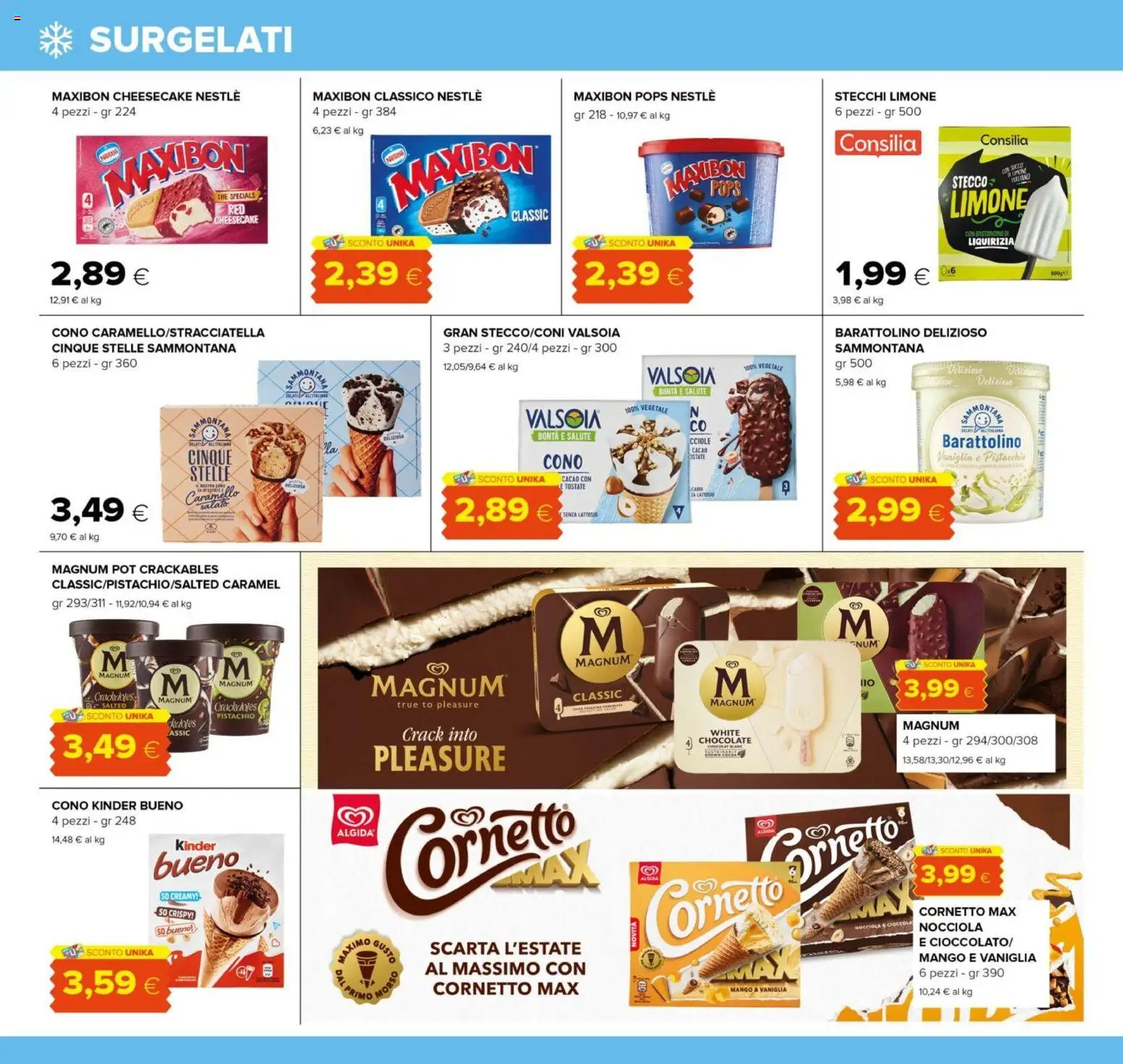 Volantino Oasi del 10/08/2026 | Pagina: 14 | Prodotti: Vaniglia, Cornetto, Limone, The