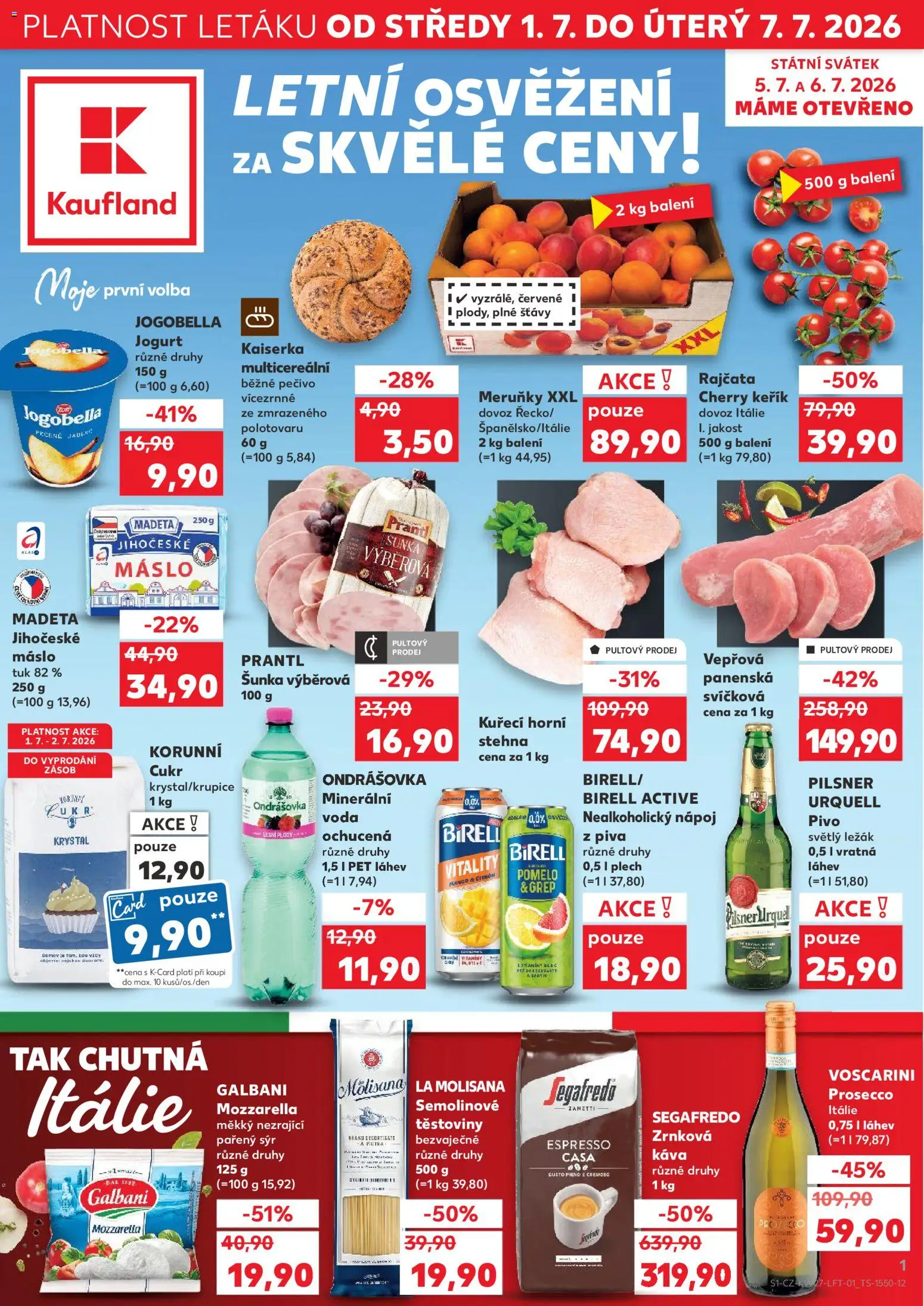 Kaufland leták - Praha 4 od 01.07.2026 | Strana: 1 | Produkty: Pomelo, Rajčata, Grep, Pečivo