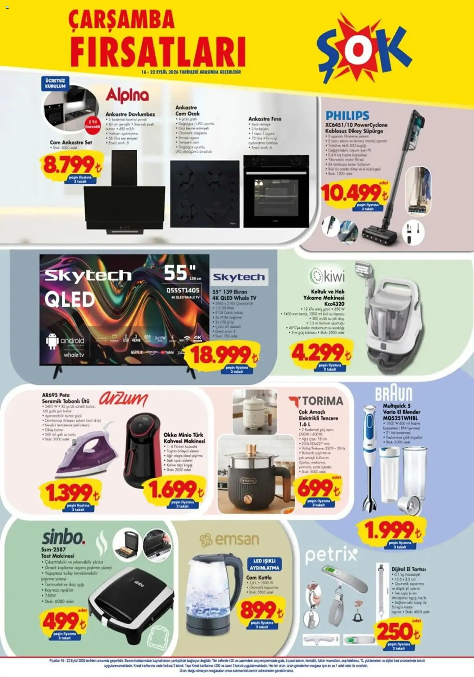 Şok Market Katalog - 16 Eylül 2026 tarihinden itibaren geçerlidir | Sayfa: 1 | Ürünler: Koltuk, Bağlayıcı, Fırın, Ocak
