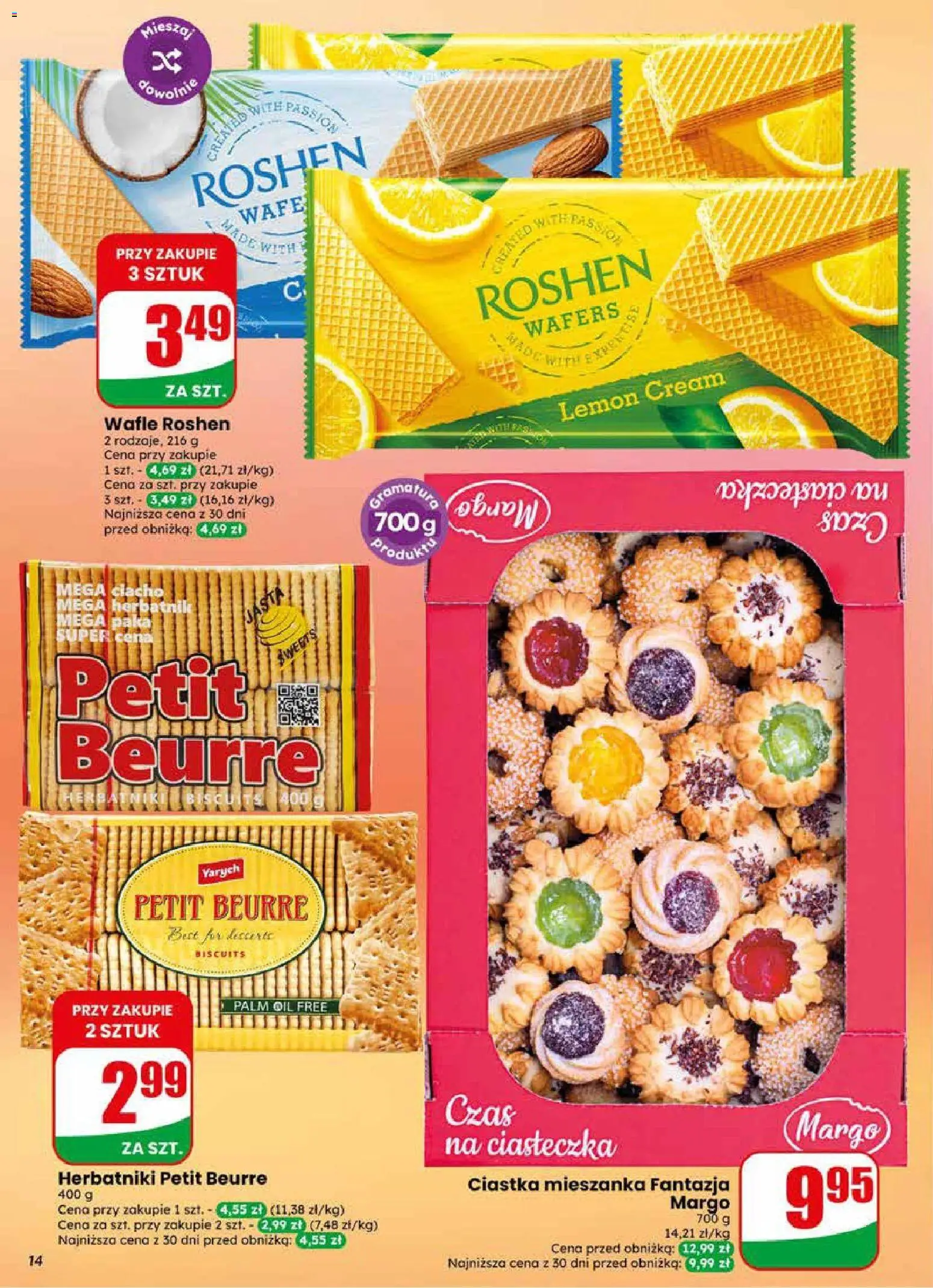 Dino gazetka od 17.06.2026 | Strona: 14 | Produkty: Wafle, Herbatniki, Ciastka, Ciasteczka