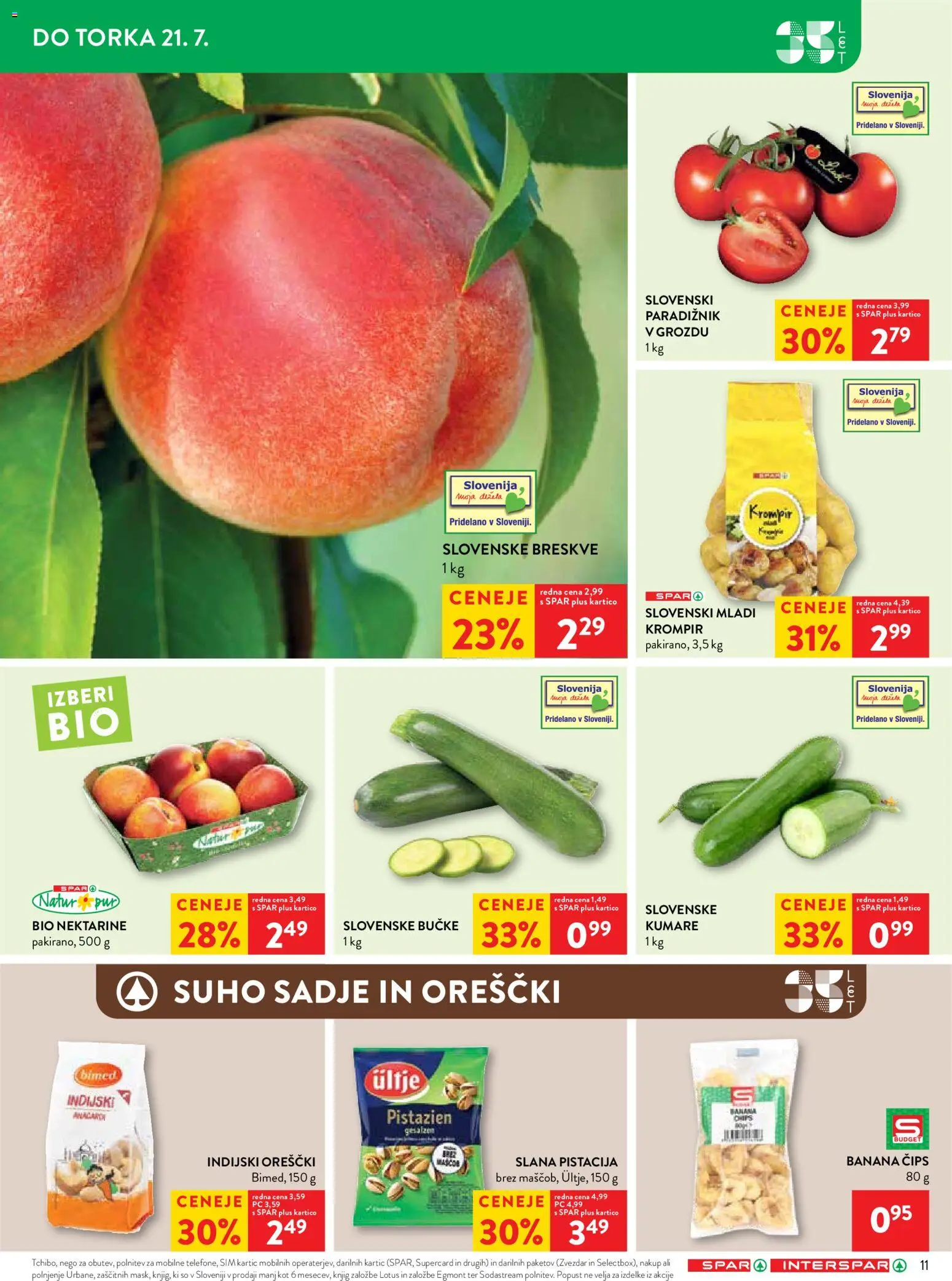 Novi Spar katalog ponudbe – veljaven od 16.07.2026 | Stran: 13 | Izdelki: Cips, Krompir, Nektarine, Sadje