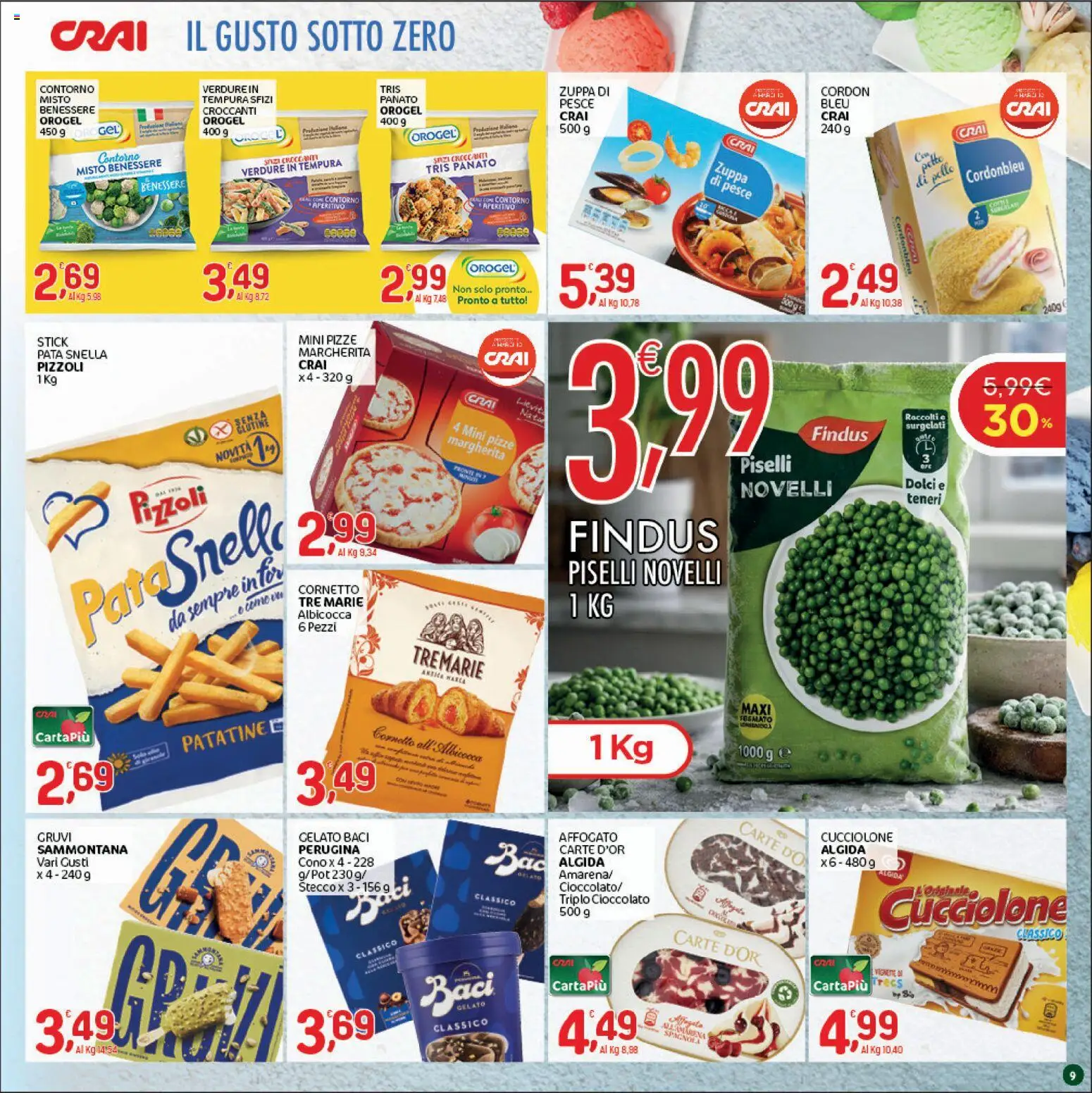Volantino CRAI del 03/09/2026 | Pagina: 9 | Prodotti: Cioccolato, Cornetto, Gelato, Dolci