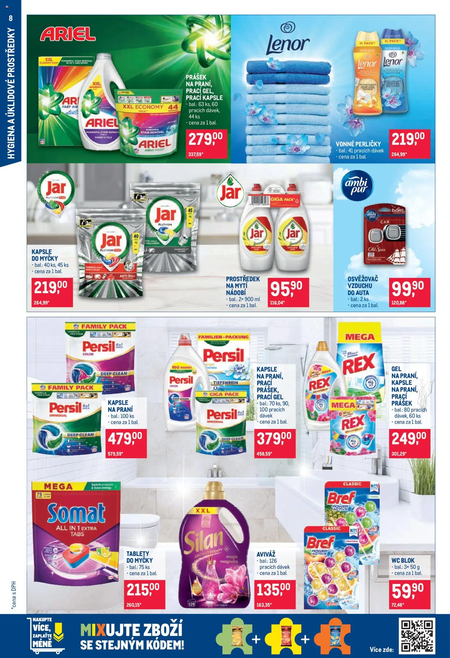 Makro leták - Nepotravinové zboží od 20.05.2026 | Strana: 8 | Produkty: Silan, Somat, Wc, Old Spice