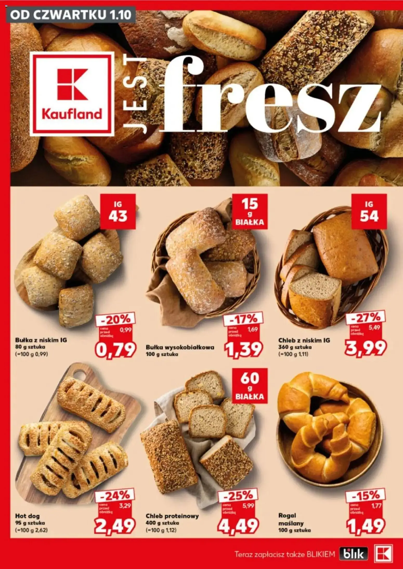 Kaufland gazetka - Mocny start od 05.10.2026 - od jutra PDF | Strona: 14 | Produkty: Croissant, Chleb proteinowy, Bułka wysokobiałkowa, Bułka