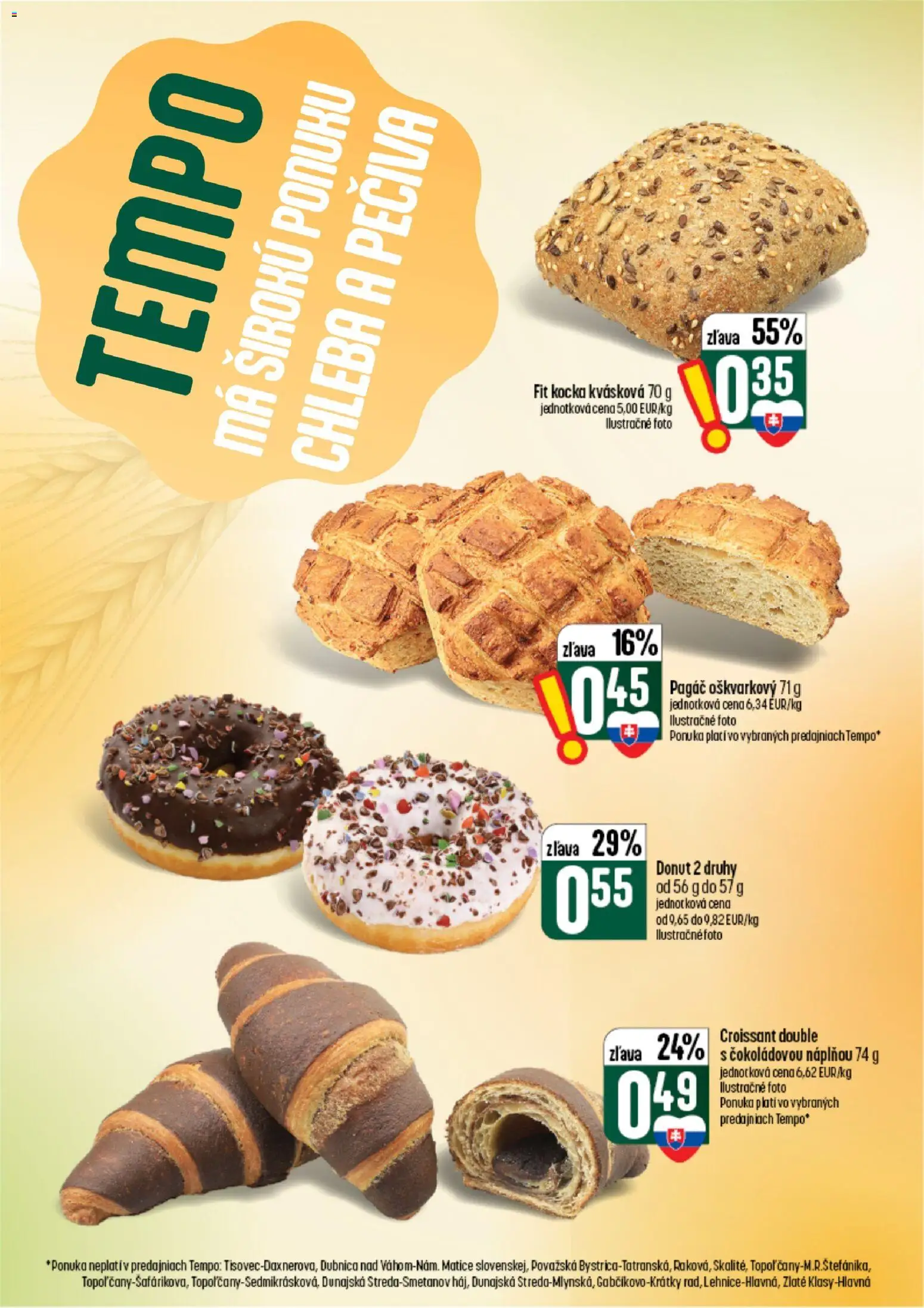 Nové COOP Jednota akcie – leták je platný od 26.08.2026 | Strana: 19 | Produkty: Donut, Croissant