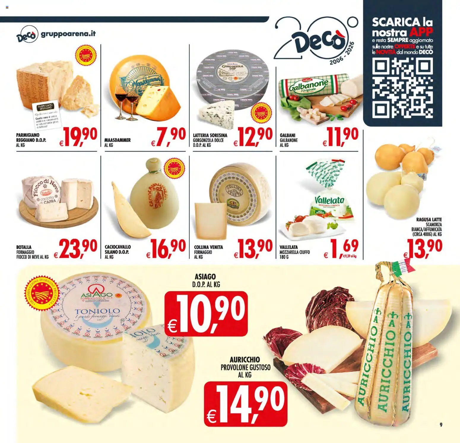 Volantino Decò del 21/08/2026 | Pagina: 11 | Prodotti: Formaggio, Parmigiano reggiano, Parmigiano, Gorgonzola