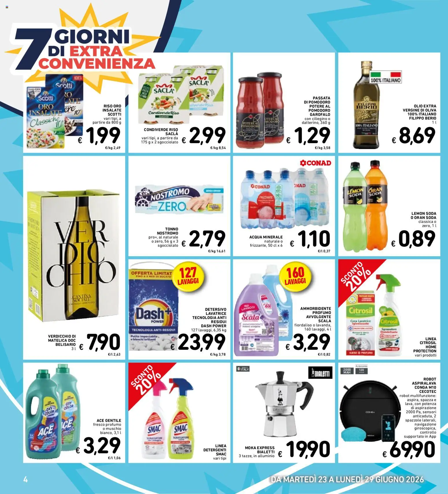 Volantino Spazio Conad del 16.06.2026 | Pagina: 39 | Prodotti: Pomodoro, Olio, Passata di pomodoro, Tonno
