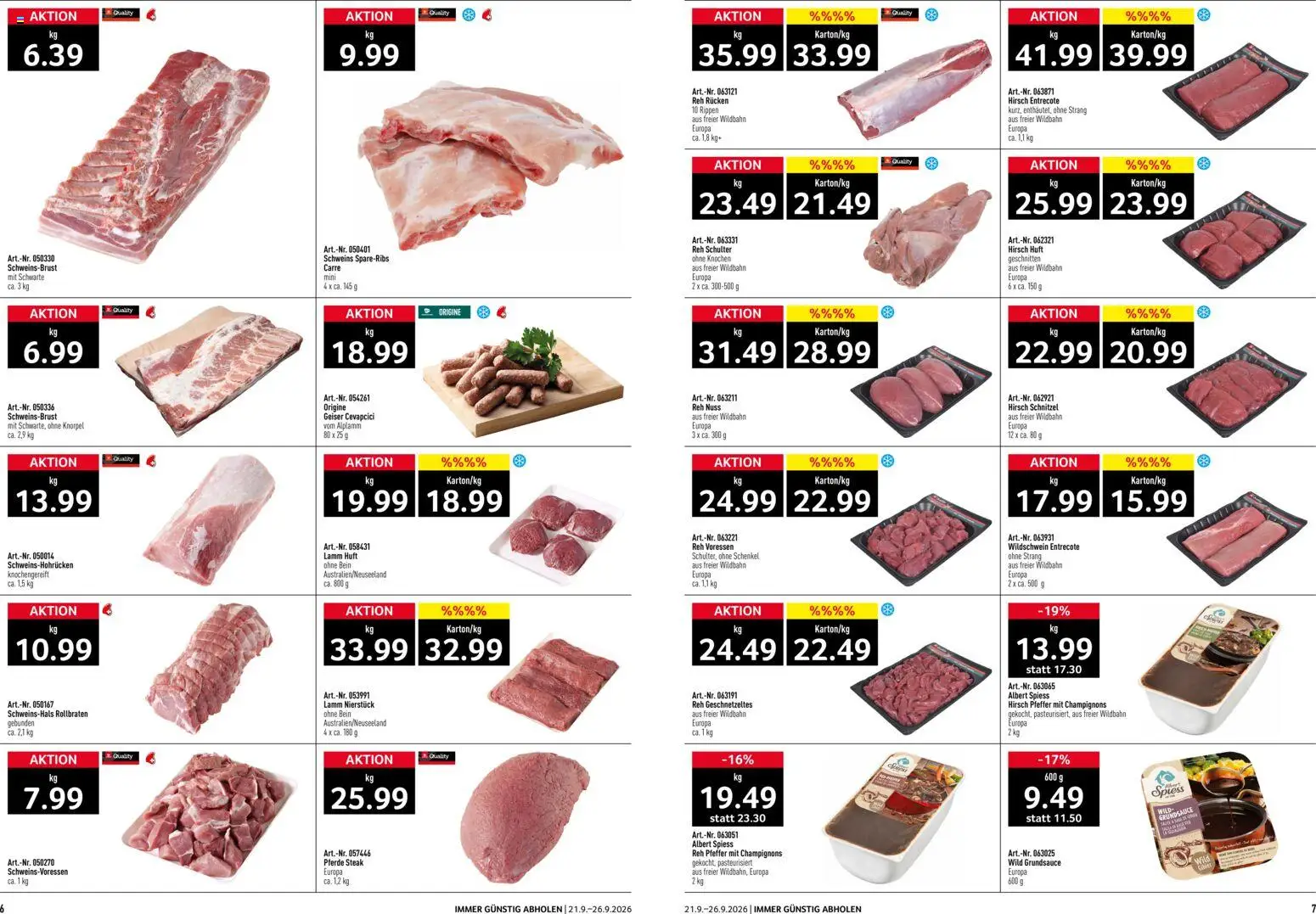 Prodega aktionen – gültig ab 21.09.2026 | Seite: 4 | Produkte: Cevapcici, Champignons, Pfeffer