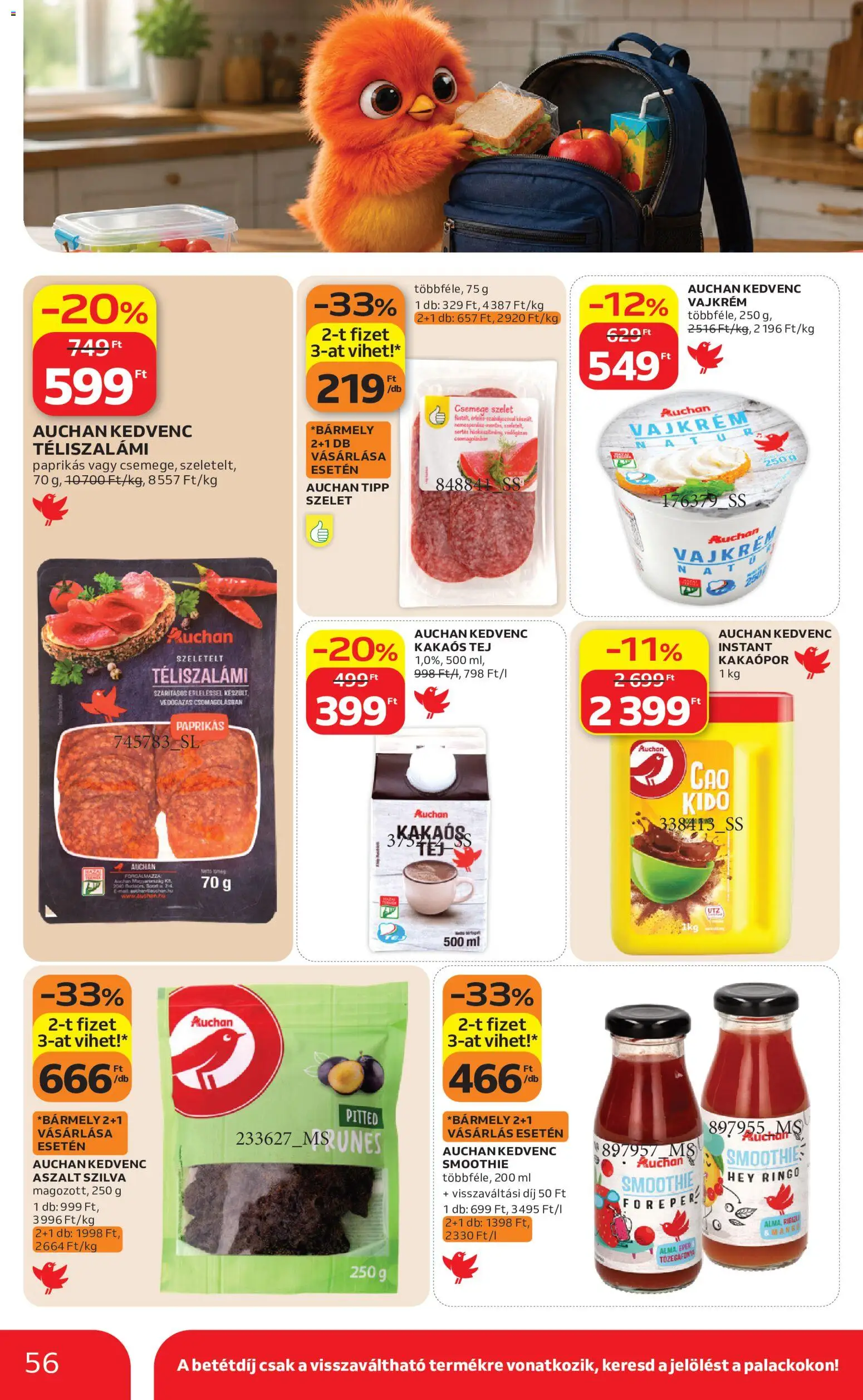 Auchan akciós ujság - amely érvényes a következő dátumtól: 2026.09.03. | Oldal: 56