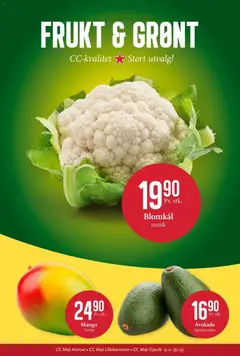 Forhåndsvisning av CC Mat kundeavis gyldig fra 20/07/2026 | Side: 2 | Produkter: Avokado, Blomkål, Mango