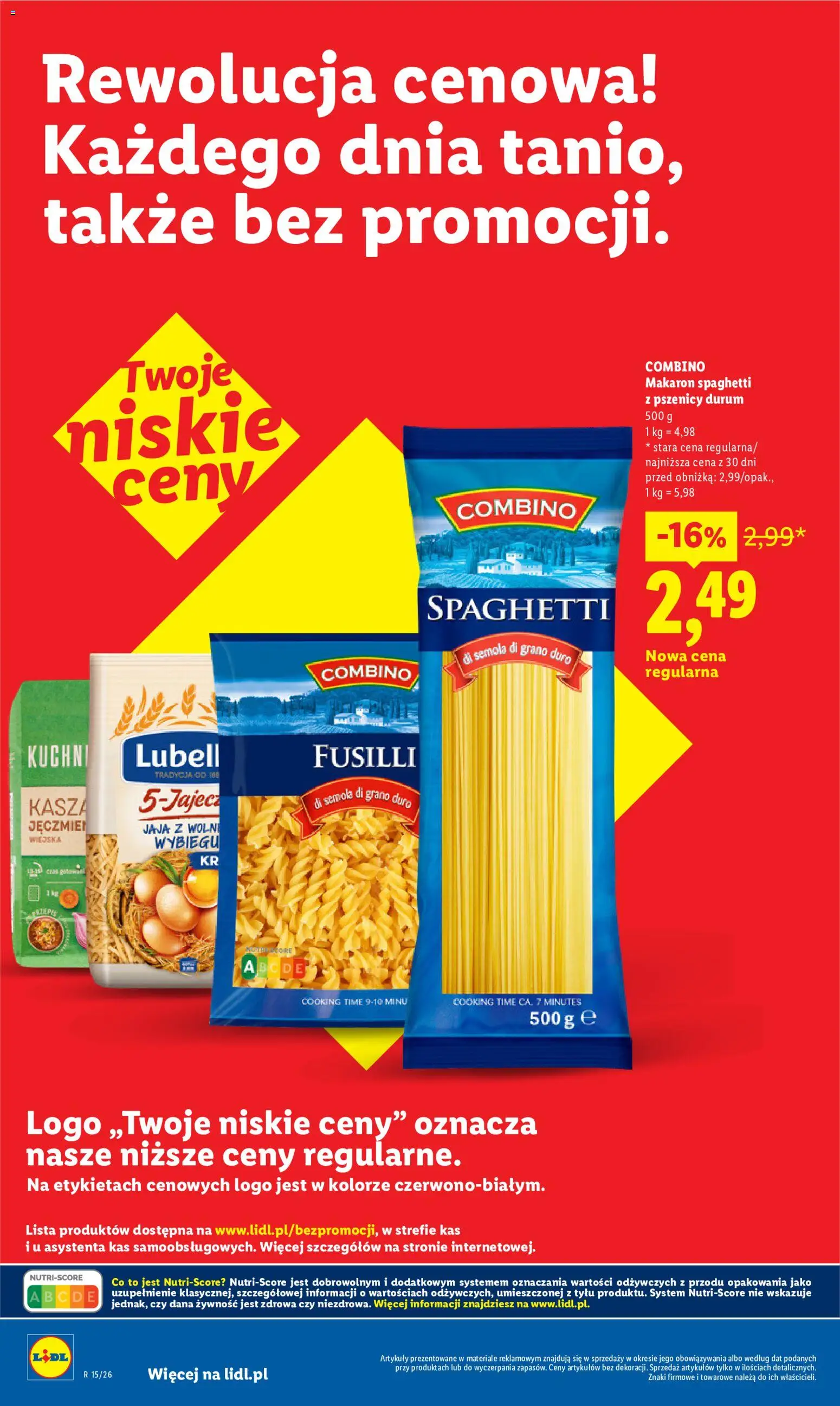 Lidl gazetka - Oszczędzaj każdego dnia od 04.07.2026 | Strona: 18 | Produkty: Spaghetti, Żywność, Makaron spaghetti, Makaron
