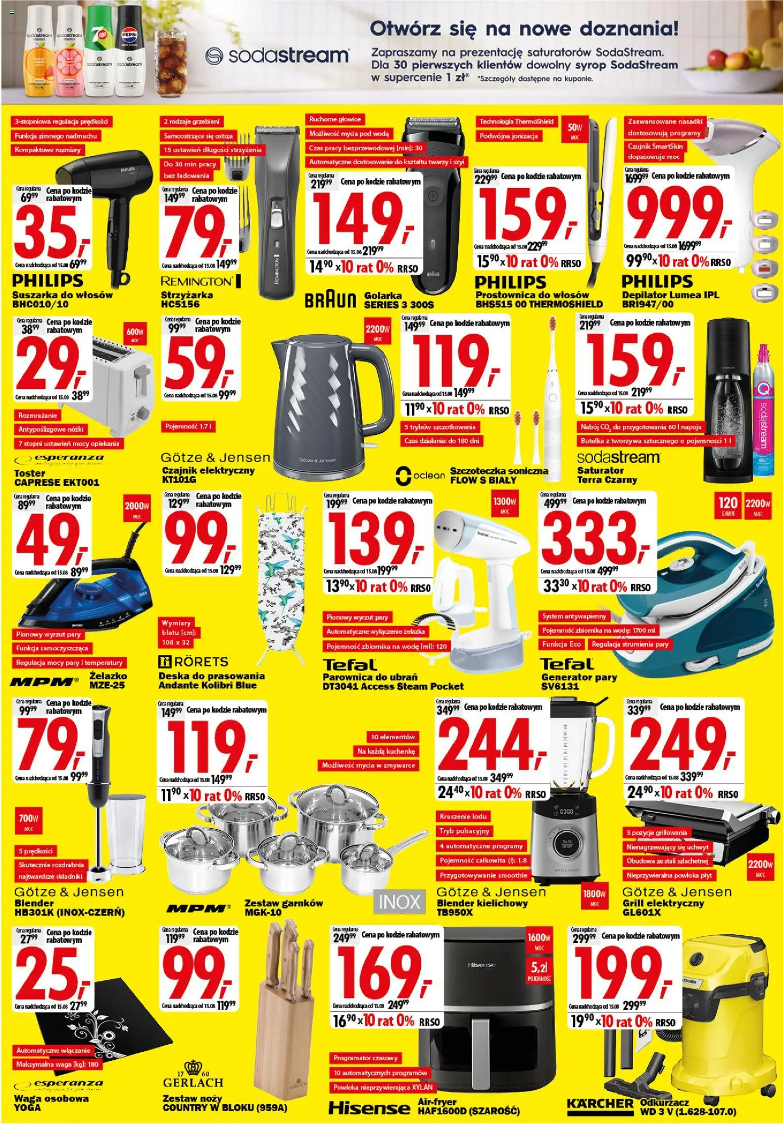 Mediaexpert promocje - Wielkie otwarcie Tychy od 06.08.2026 | Strona: 6 | Produkty: Czajnik, Pepsi, Blender kielichowy, Woda