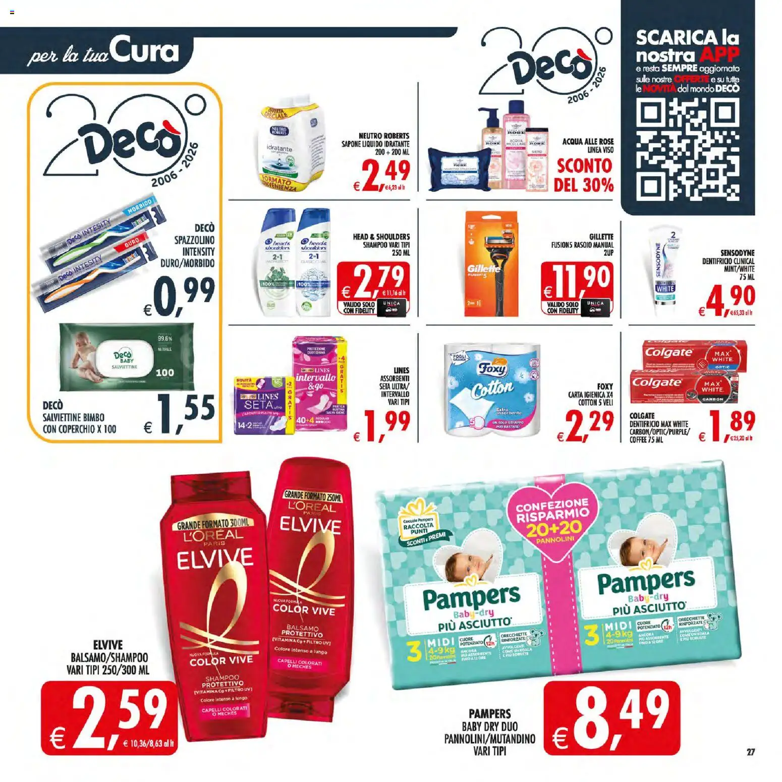 Volantino Decò del 30/06/2026 | Pagina: 37 | Prodotti: Shampoo, Balsamo, Sapone, Pampers
