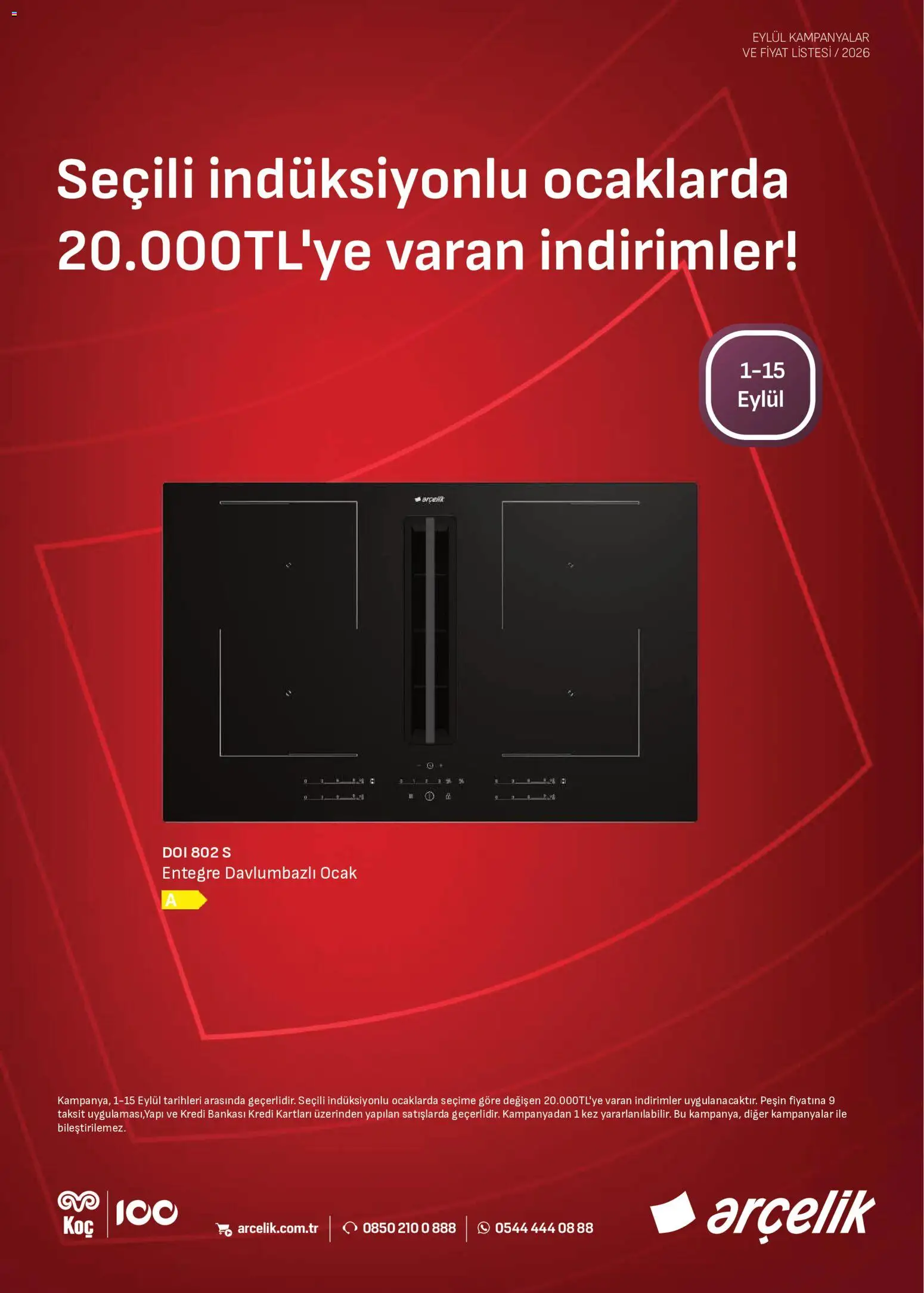 Arçelik - Ankastre Kataloğu - 01 Eylül 2026 tarihinden itibaren geçerlidir | Sayfa: 3 | Ürünler: Ocak
