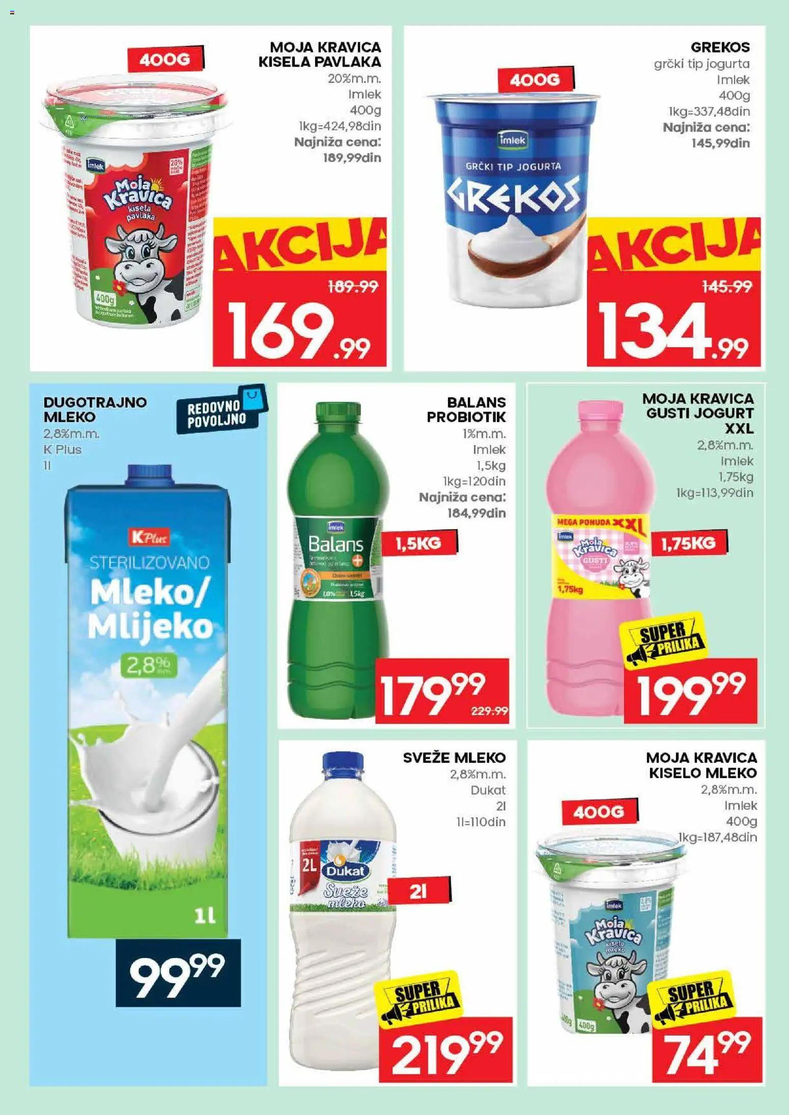 Roda katalog - važi od 30.07.2026 | Strana: 10 | Proizvode: Kisela pavlaka, Kiselo mleko, Moja kravica, Mleko
