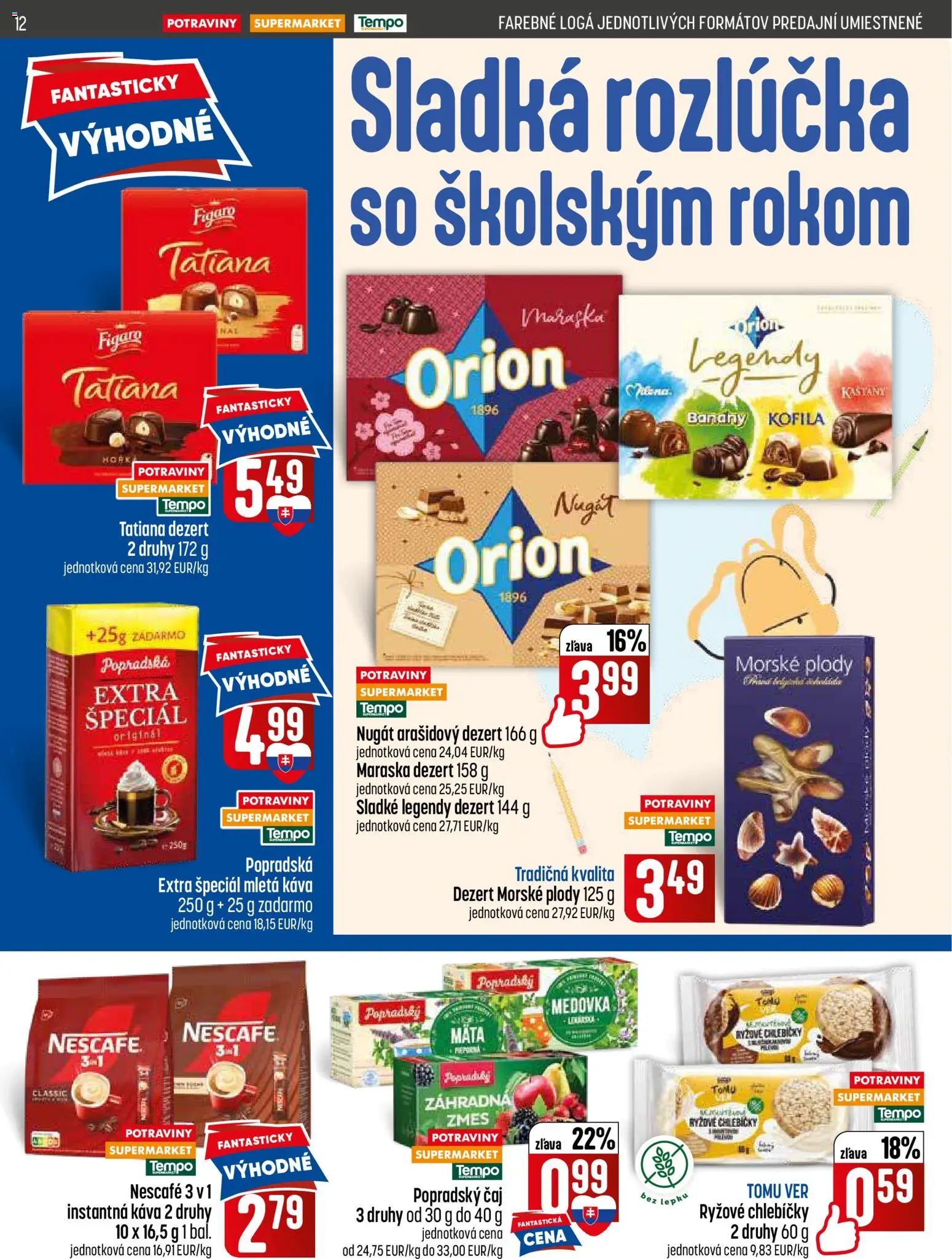 Nové COOP Jednota akcie – leták je platný od 25.06.2026 | Strana: 12 | Produkty: Káva, Banány, Čaj, Morské plody