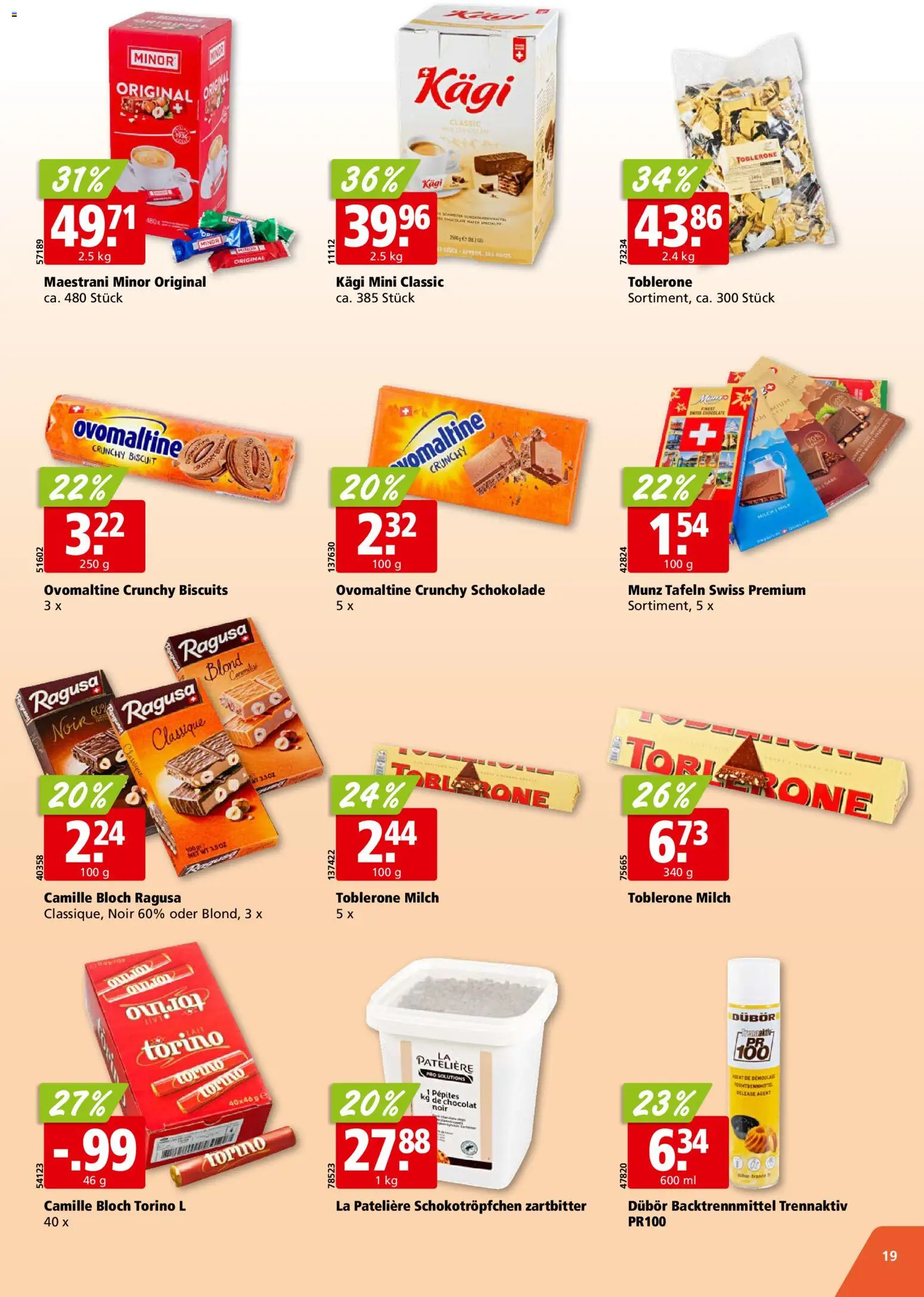 Aligro aktionen Chavannes, Matran, Genf, Sitten – gültig ab 28.09.2026 | Seite: 19 | Produkte: Milch, Schokolade