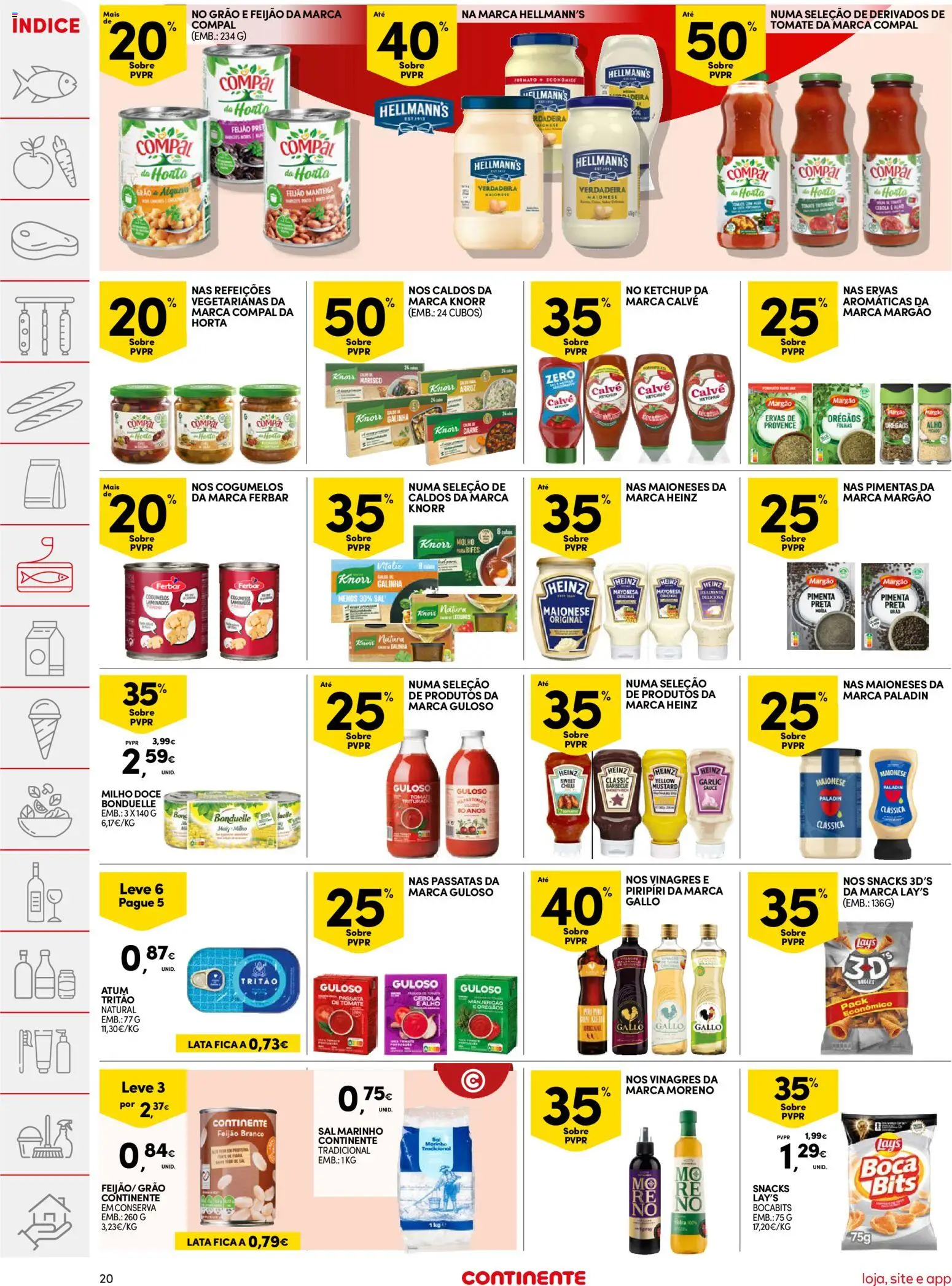 Continente folheto │ válido de 05.05.2026 | Página: 20 | Produtos: Atum, Knorr, Manteiga, Maionese