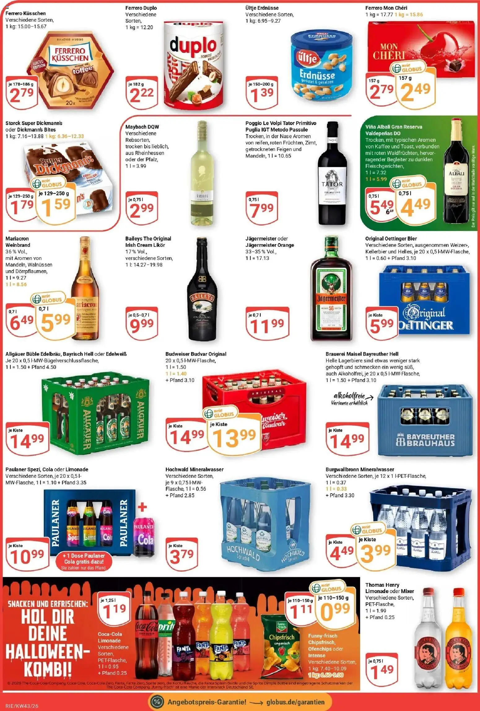 Globus Prospekt Bochum-Riemke (ab 19.10.2026) » Angebote online | Seite: 3 | Produkte: Mixer, Erdnüsse, Cola, Mariacron
