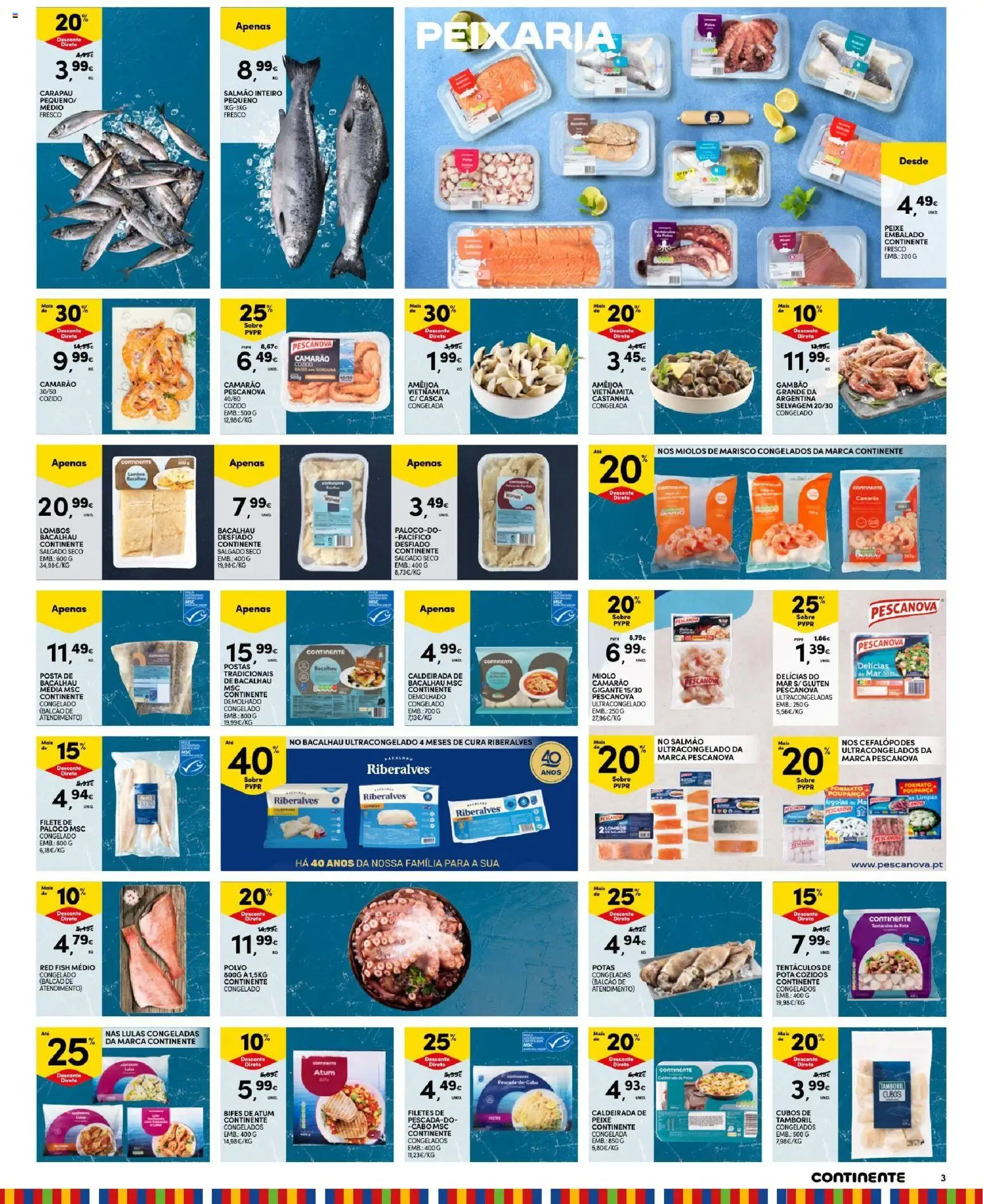Continente Madeira │ válido de 25/08/2026 | Página: 3 | Produtos: Cabo, Lulas, Salmão, Filete