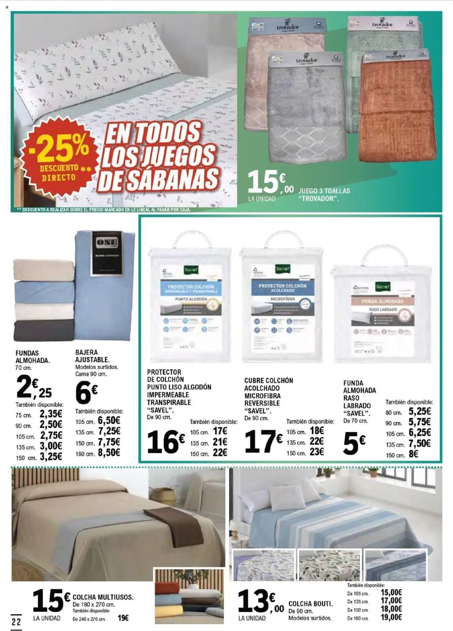 E.Leclerc folleto Salamanca │ válido desde el 05/08/2026 | Página: 22 | Productos: Colchon, Funda, Cama, Almohada
